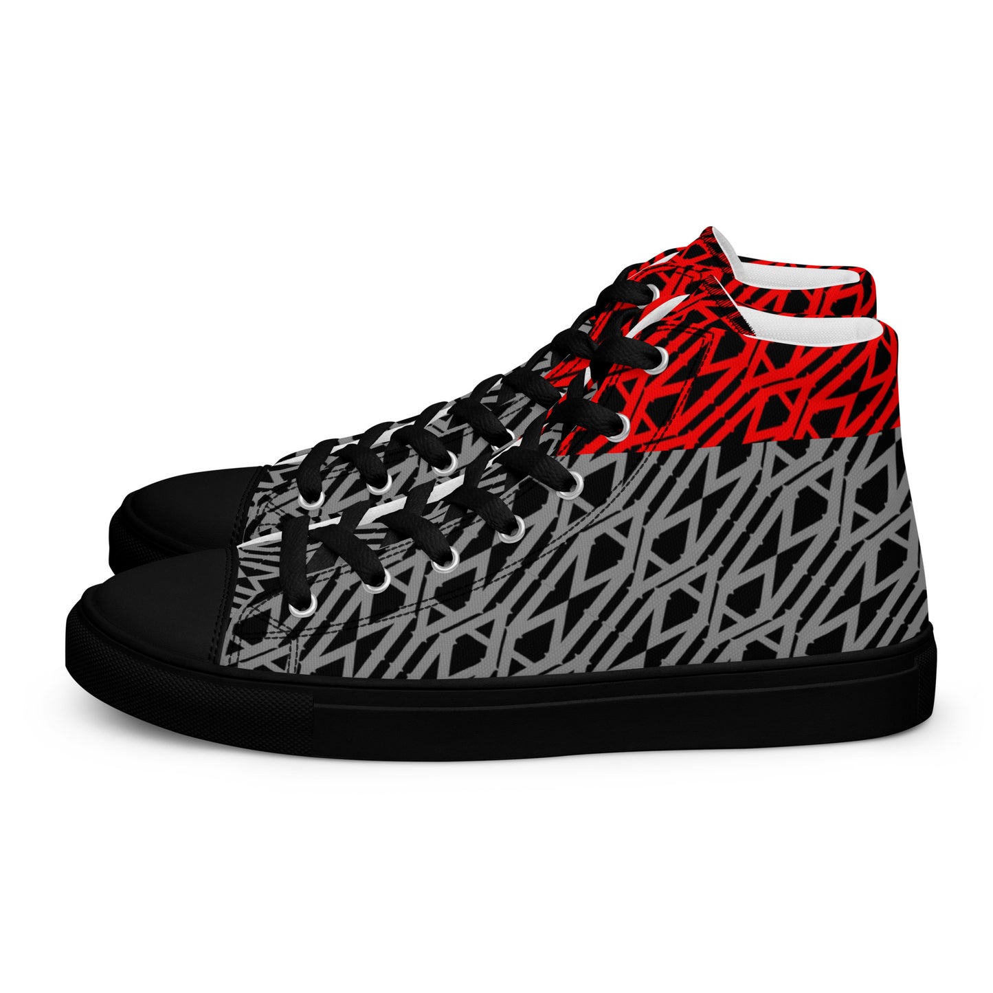 IAm Print Men’s high top canvas shoes