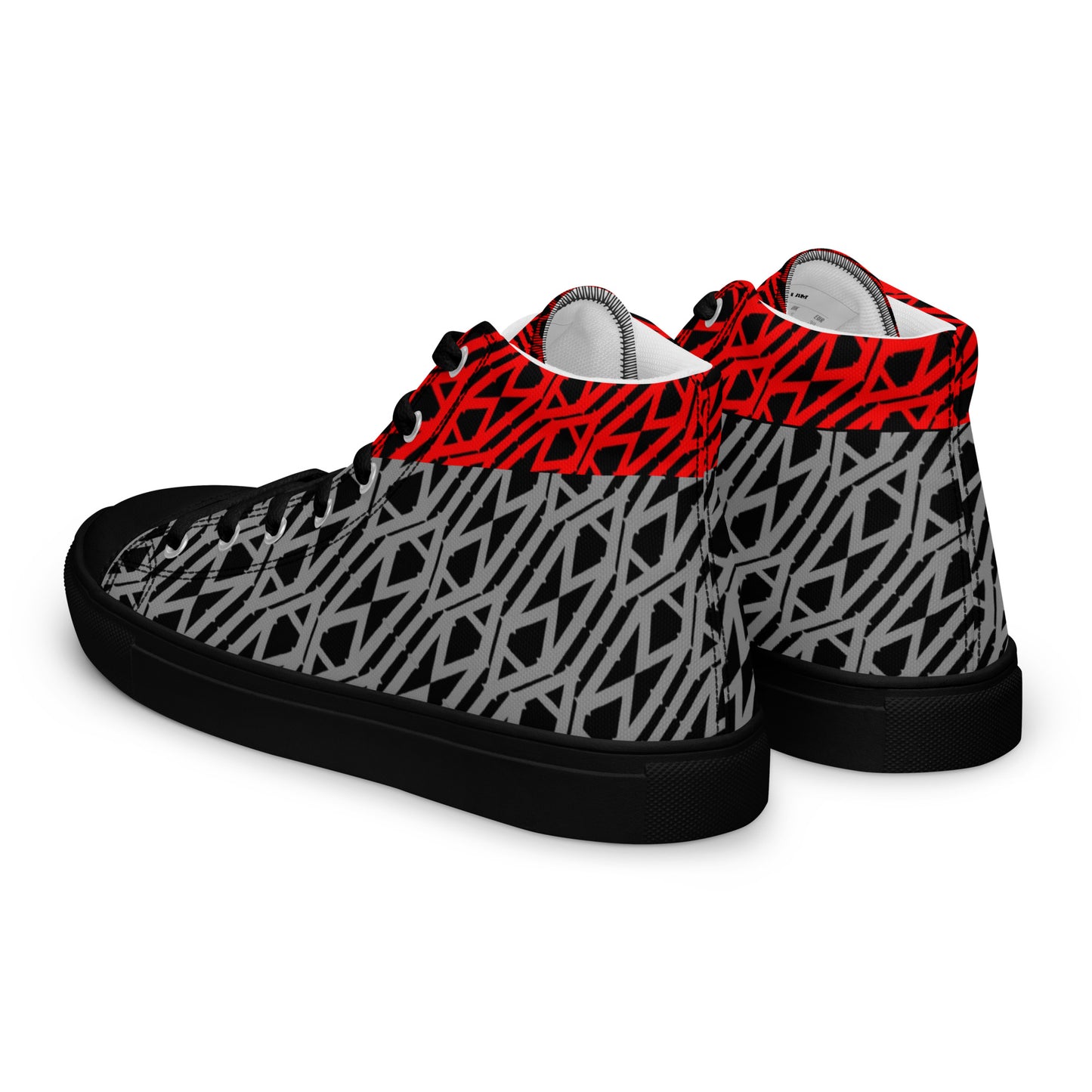 IAm Print Men’s high top canvas shoes