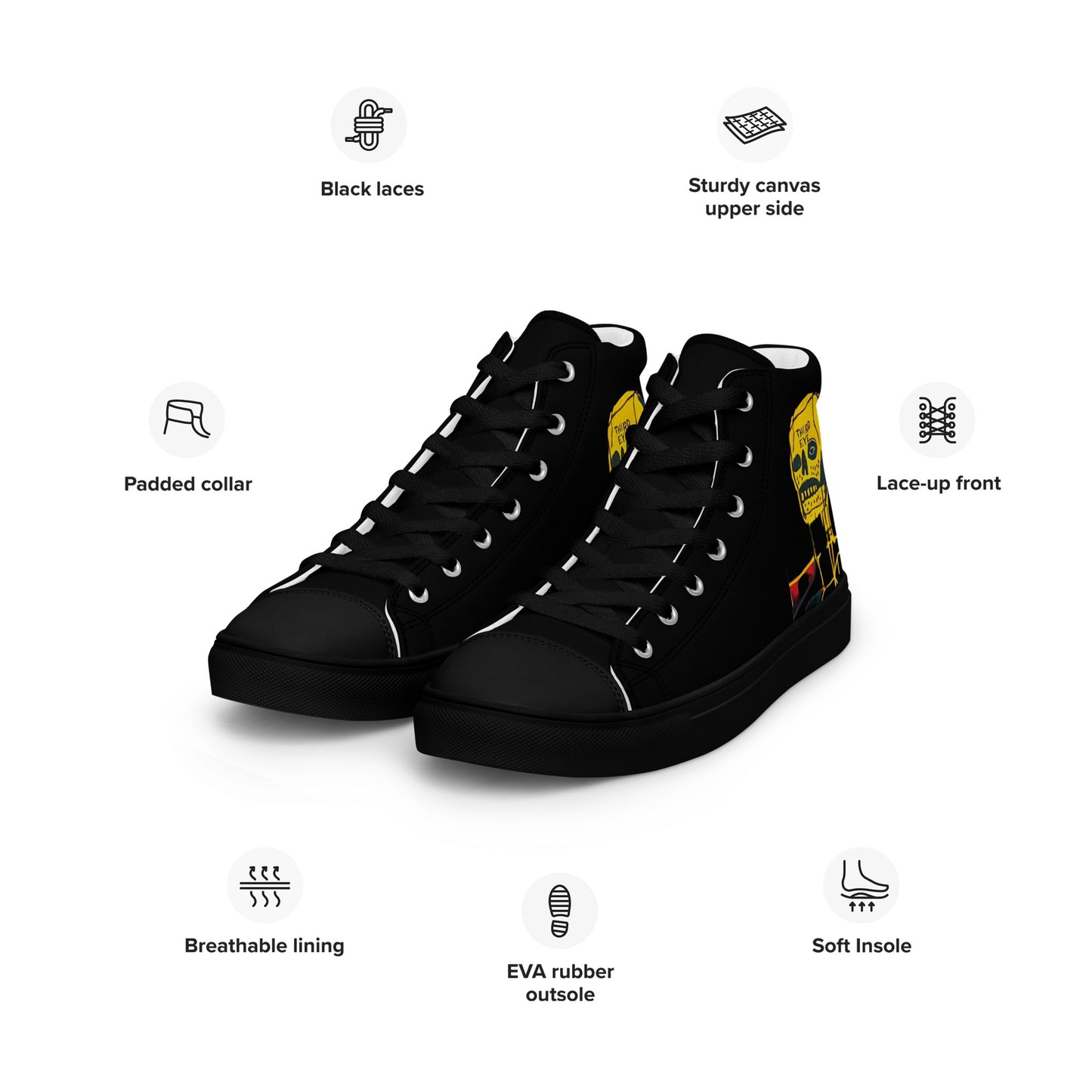 Awaken Men’s high top canvas shoes