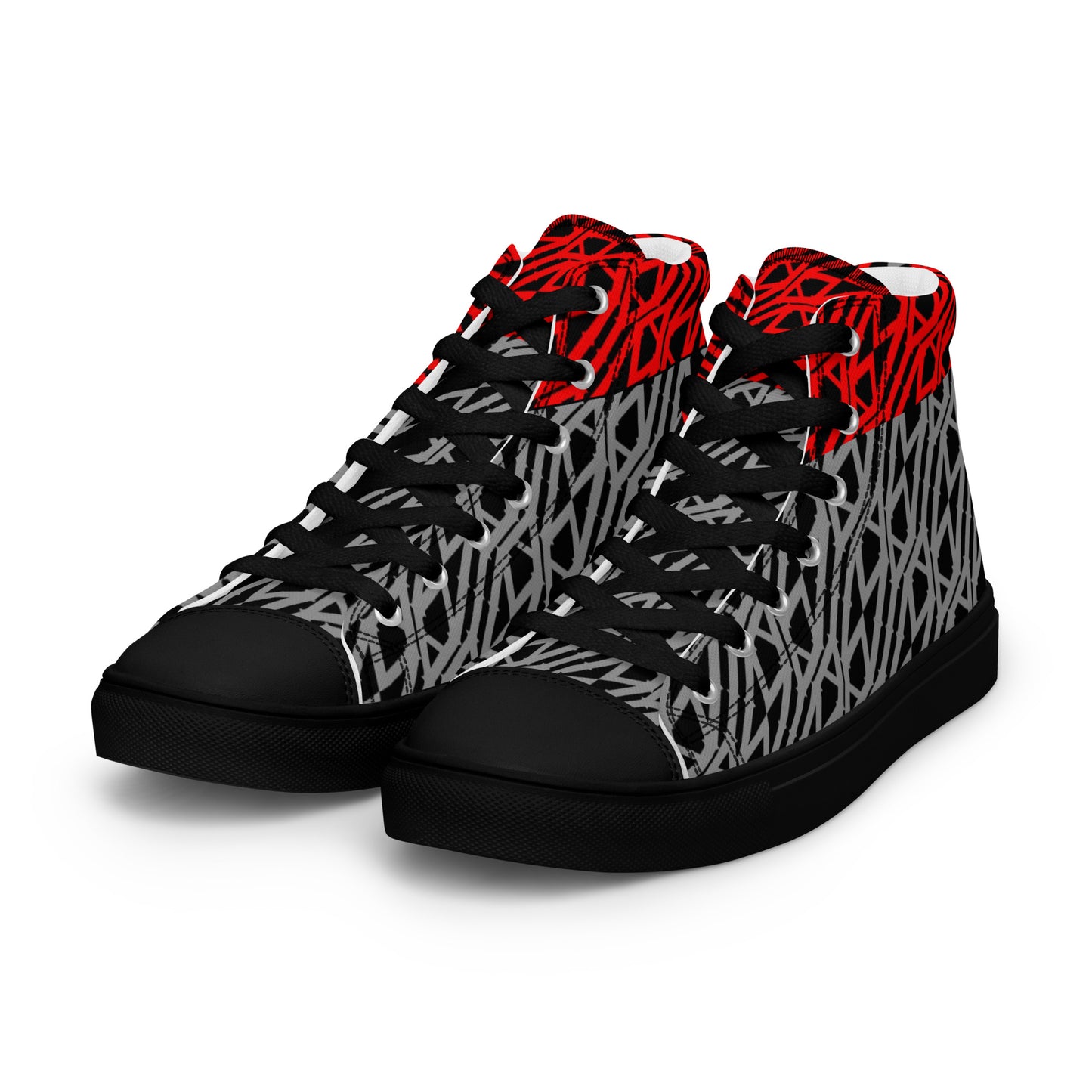 IAm Print Men’s high top canvas shoes