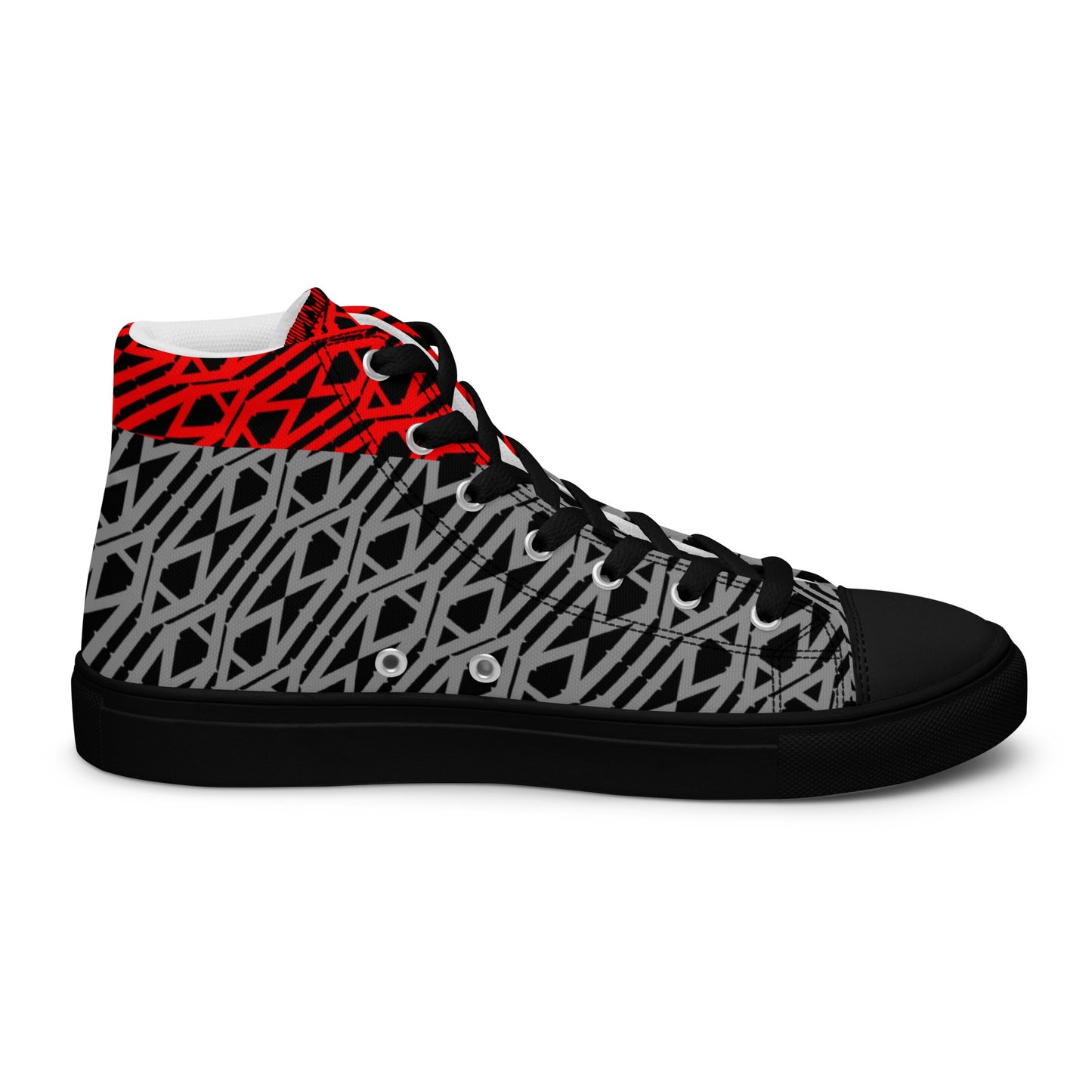 IAm Print Men’s high top canvas shoes