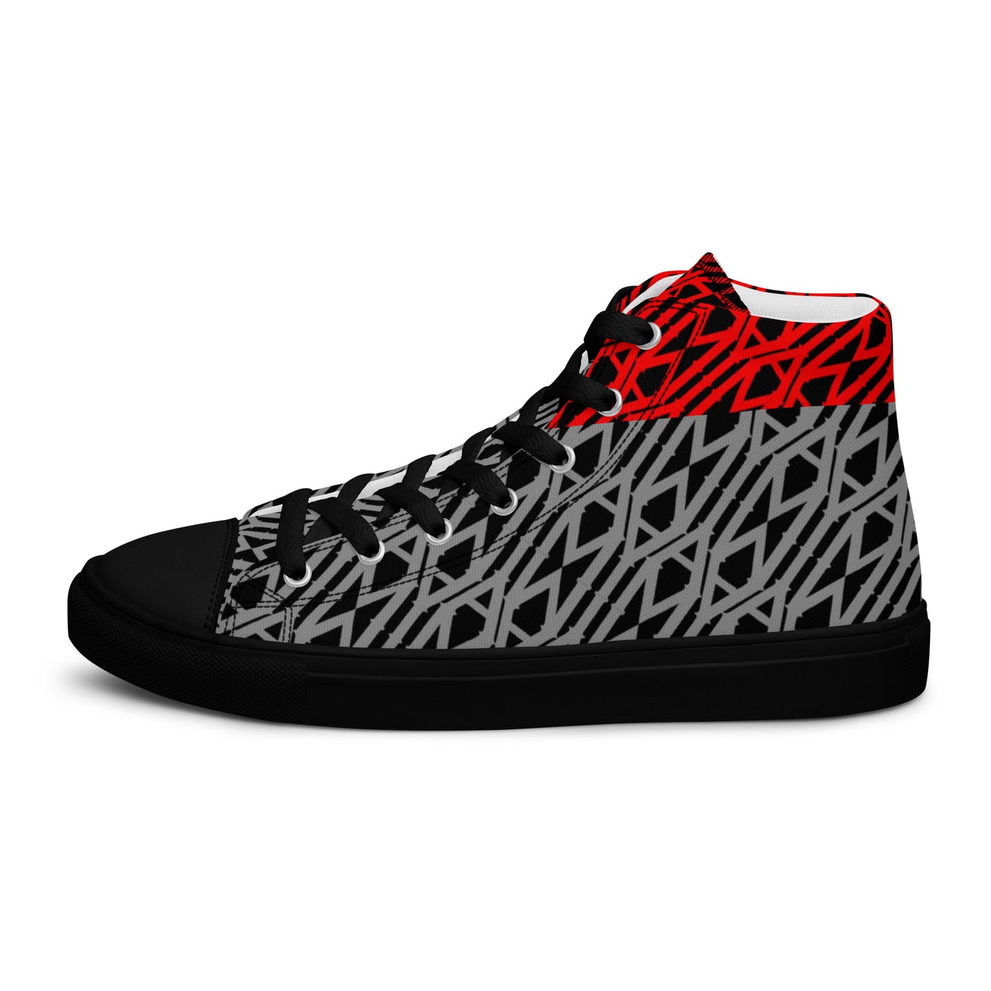 IAm Print Men’s high top canvas shoes