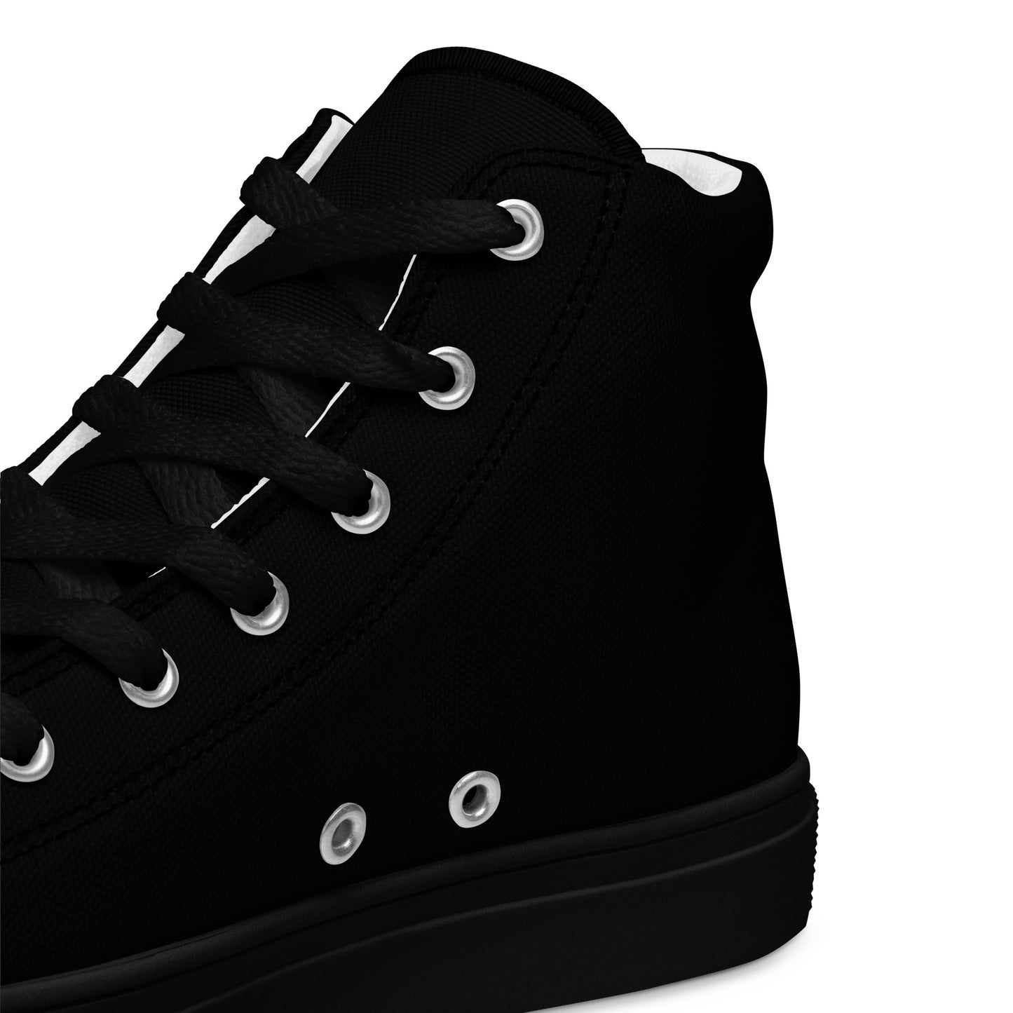 Black on Black IAM Men’s high top canvas shoes