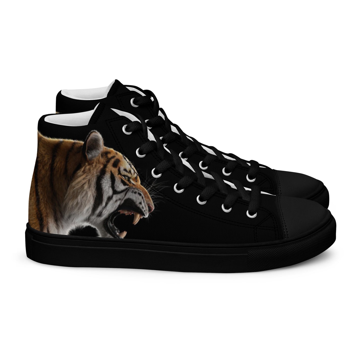 I Am Tiger Men’s high top canvas shoes