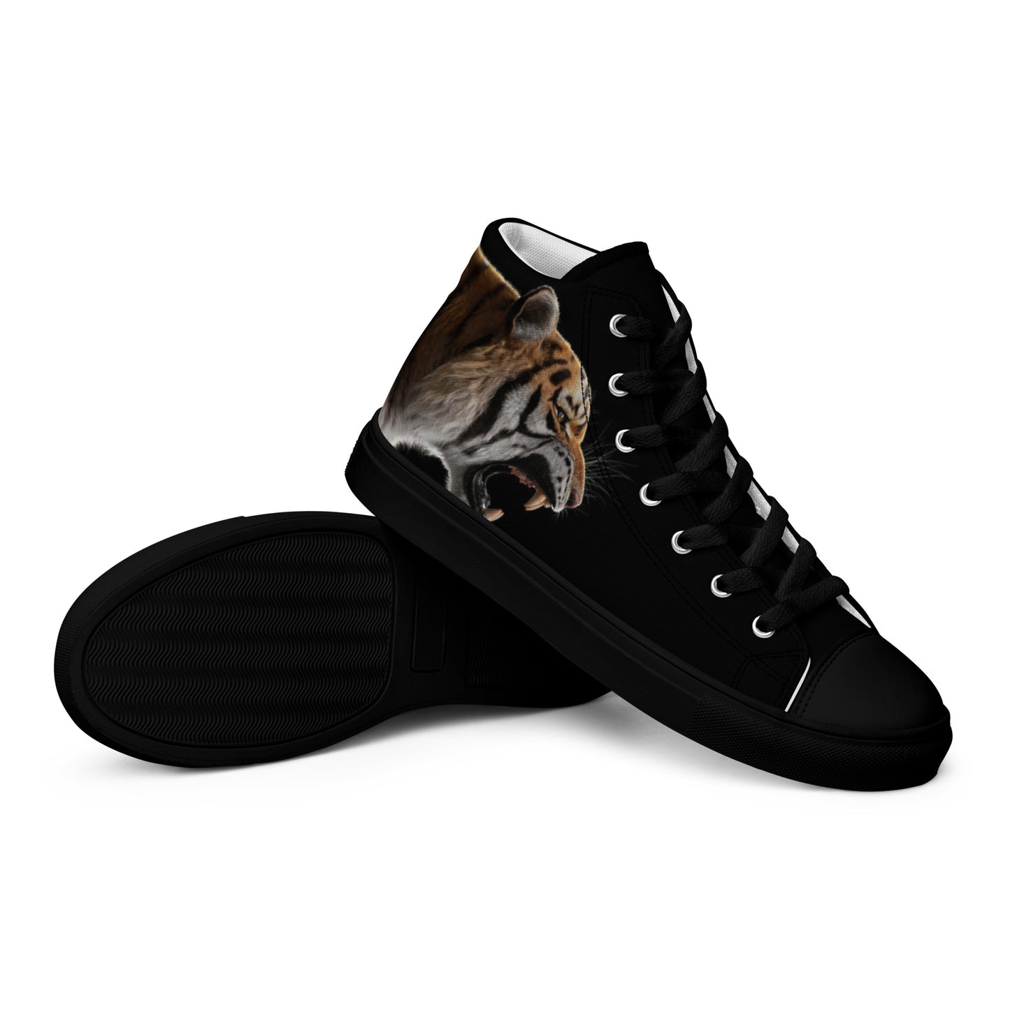 I Am Tiger Men’s high top canvas shoes