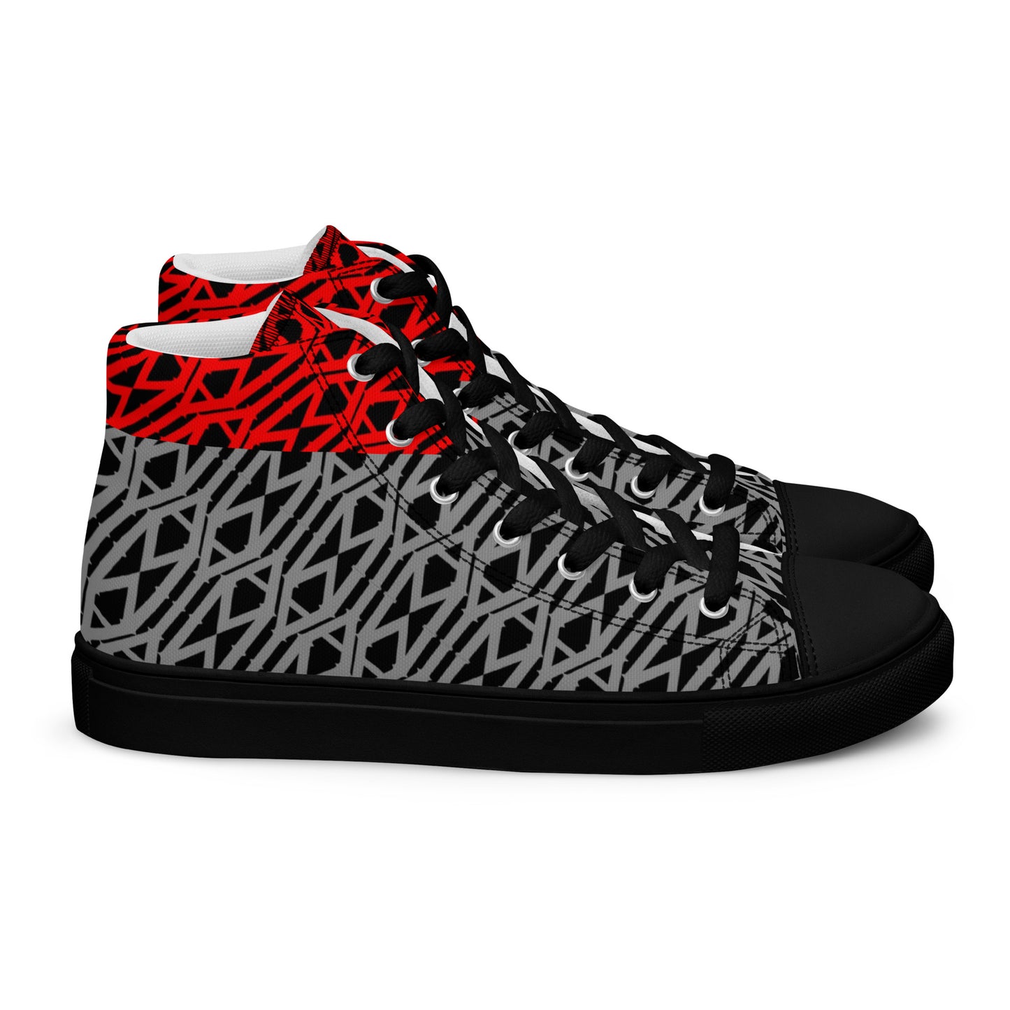 IAm Print Men’s high top canvas shoes
