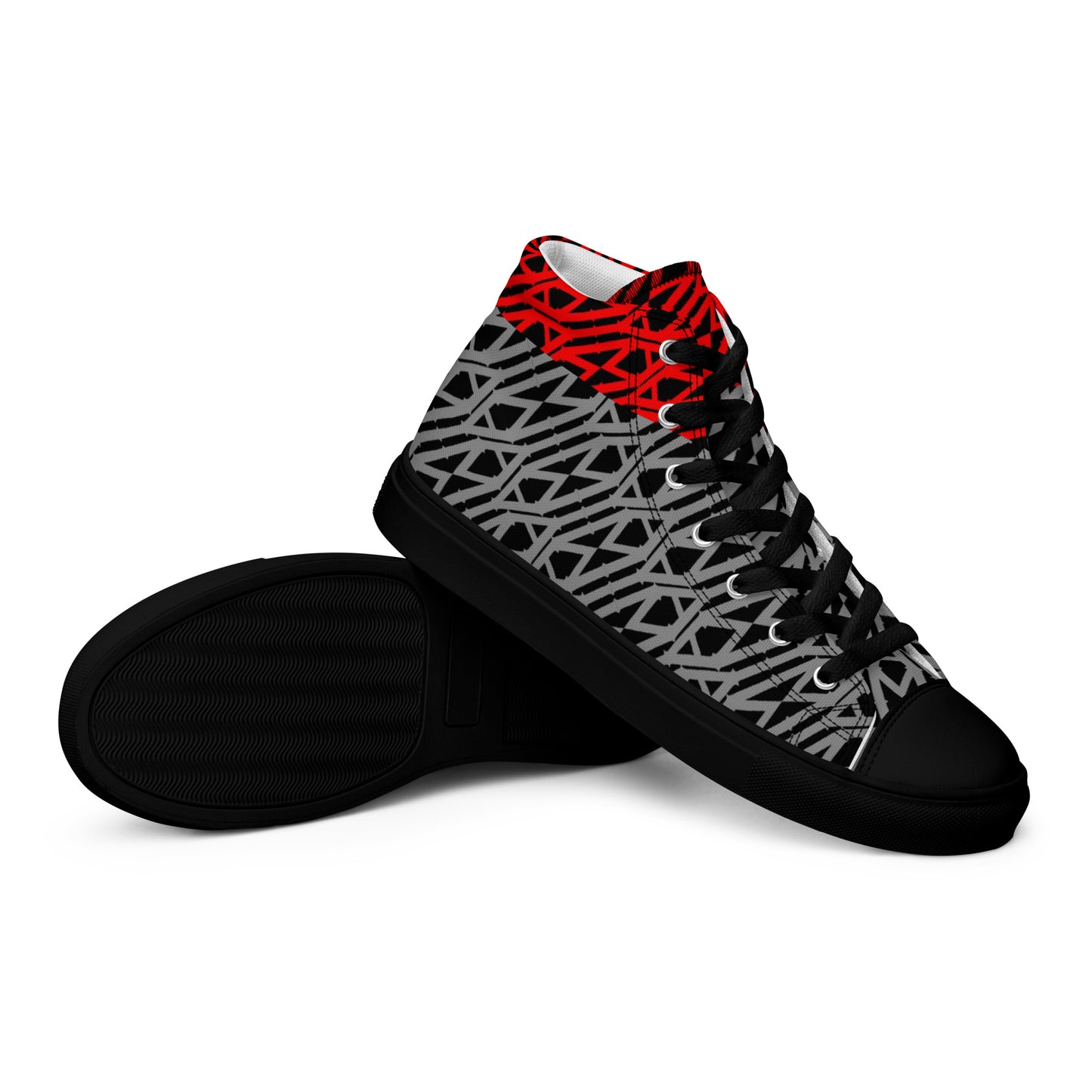IAm Print Men’s high top canvas shoes