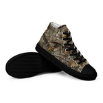 Camo Black Men’s high top canvas shoes