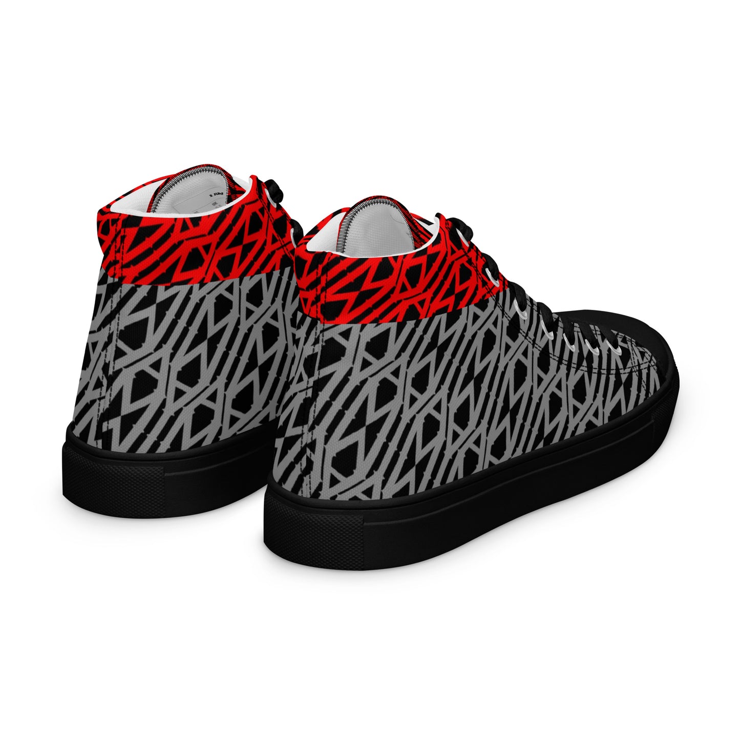 IAm Print Men’s high top canvas shoes