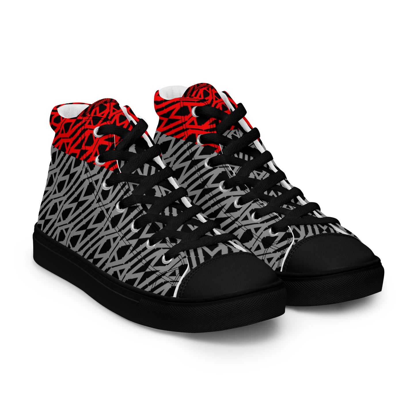IAm Print Men’s high top canvas shoes