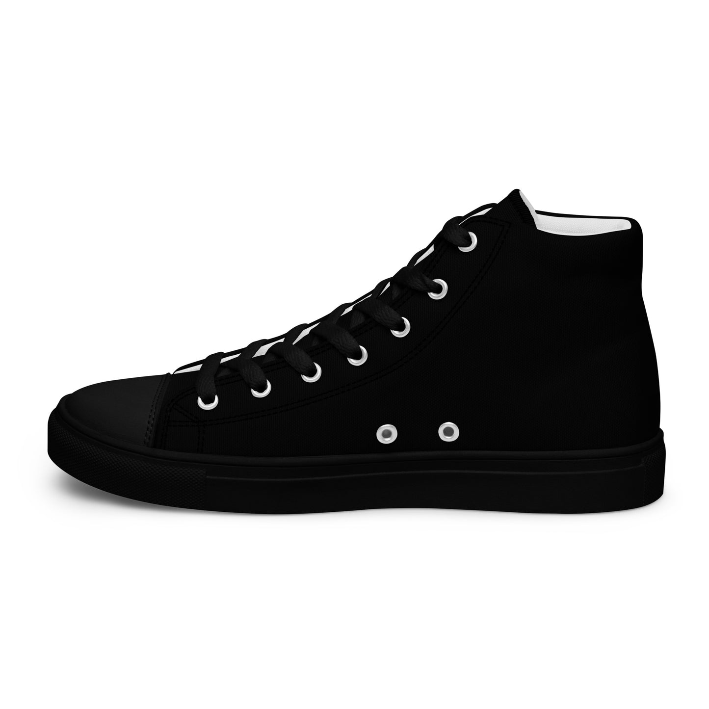 Black on Black IAM Men’s high top canvas shoes