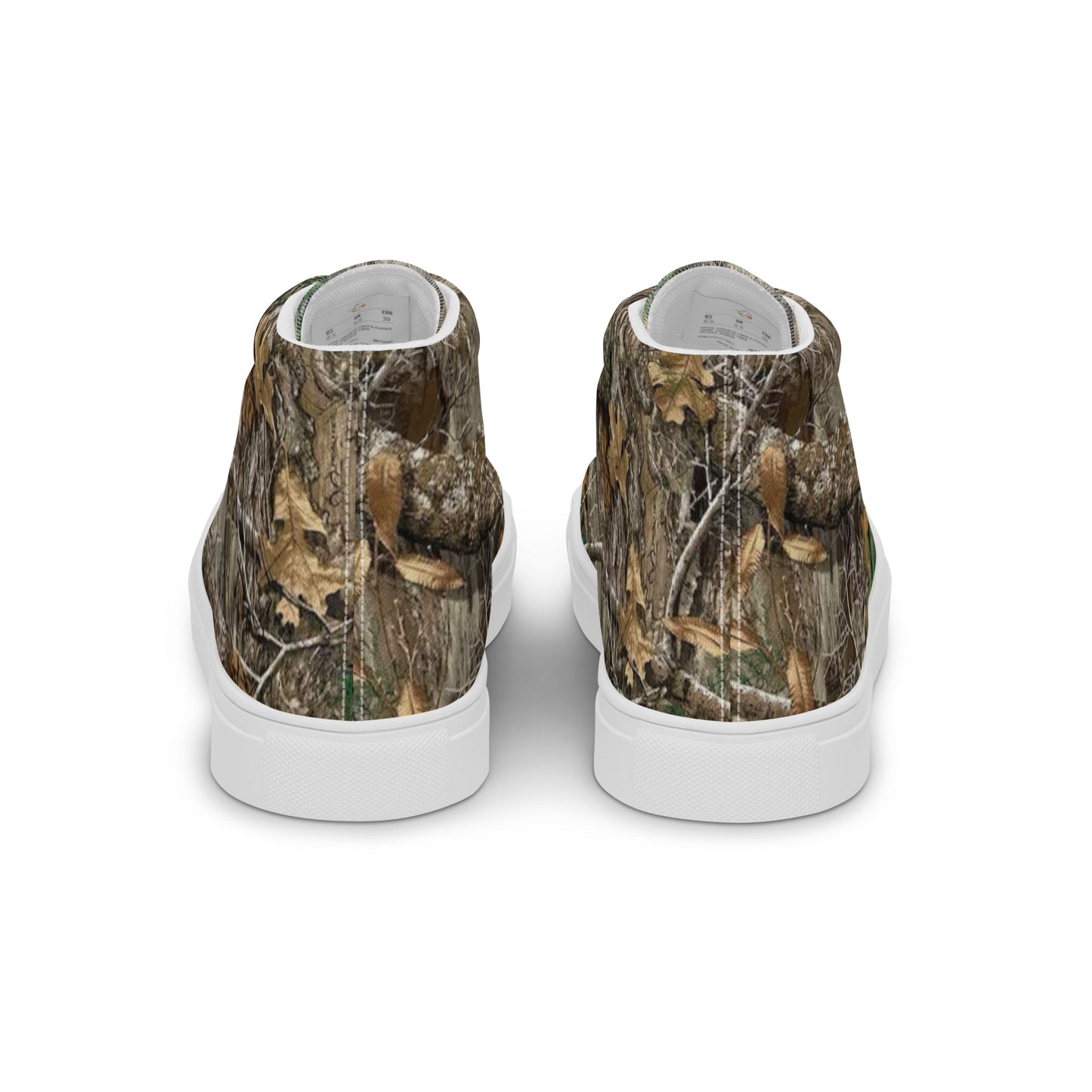 Tree camo Men’s high top canvas shoes