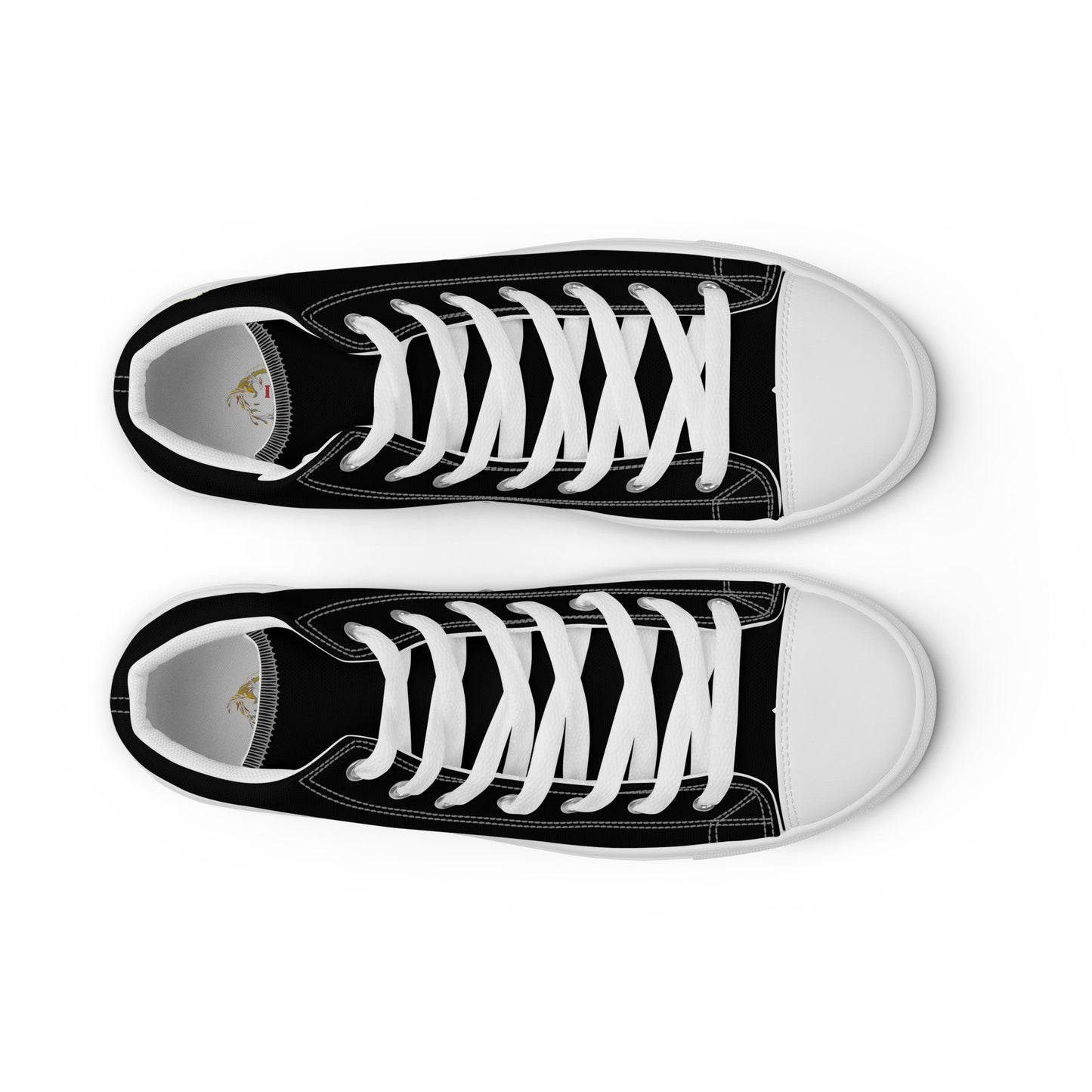 Black on Black IAM Men’s high top canvas shoes