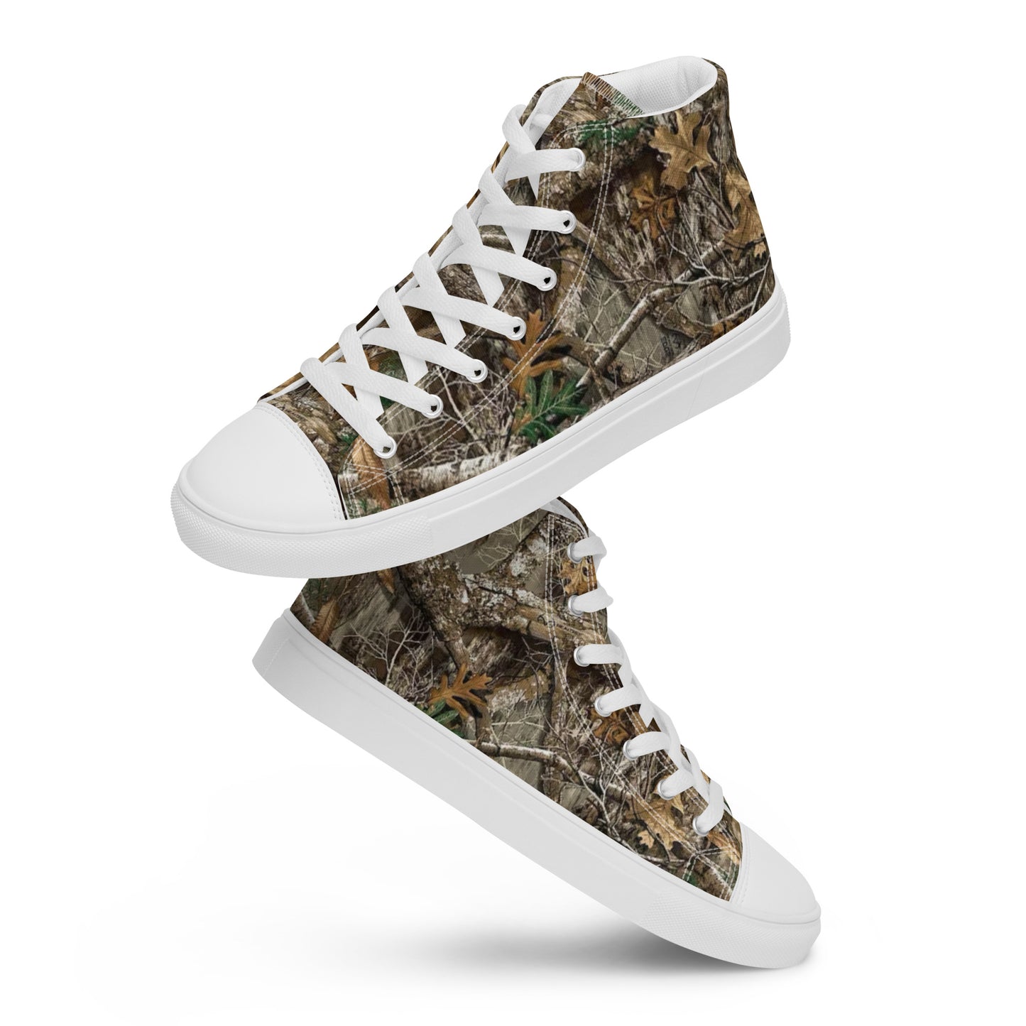Tree camo Men’s high top canvas shoes