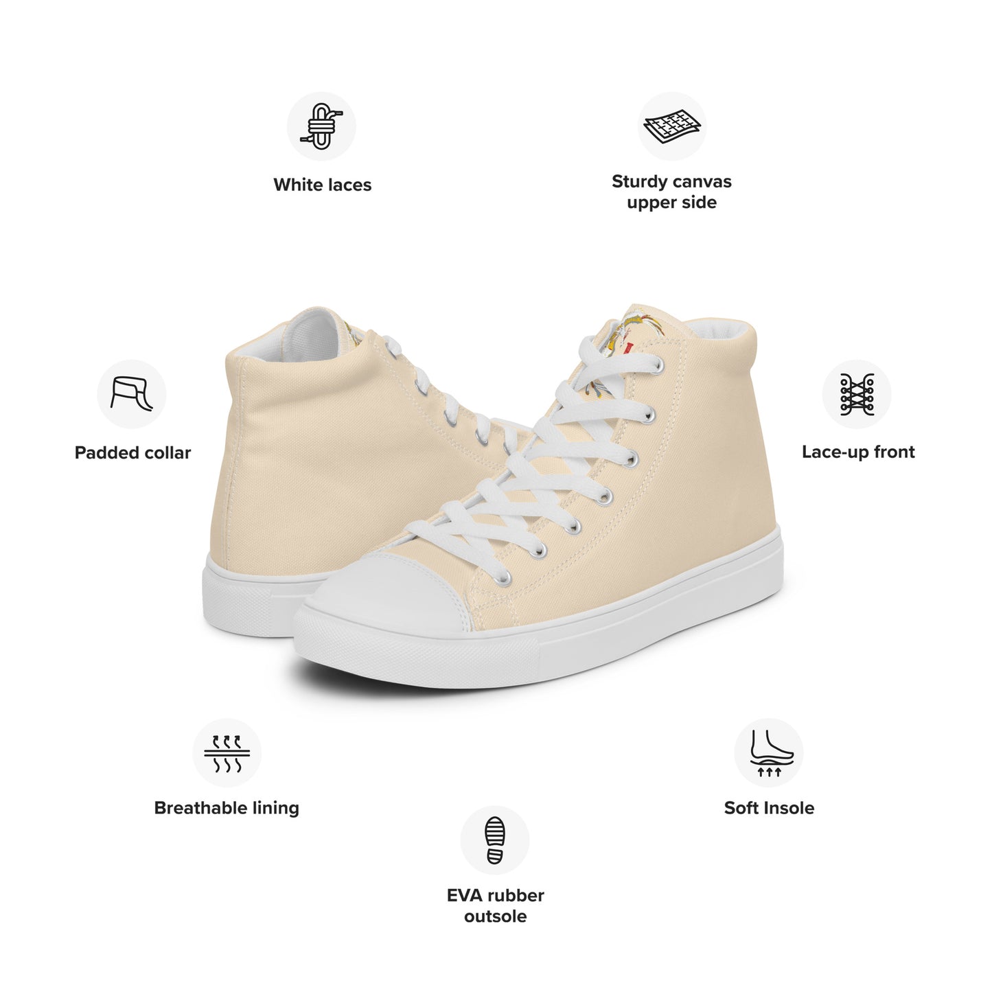 Butta’s Men’s high top canvas shoes