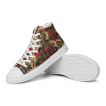 Flannel camo Men’s high top canvas shoes