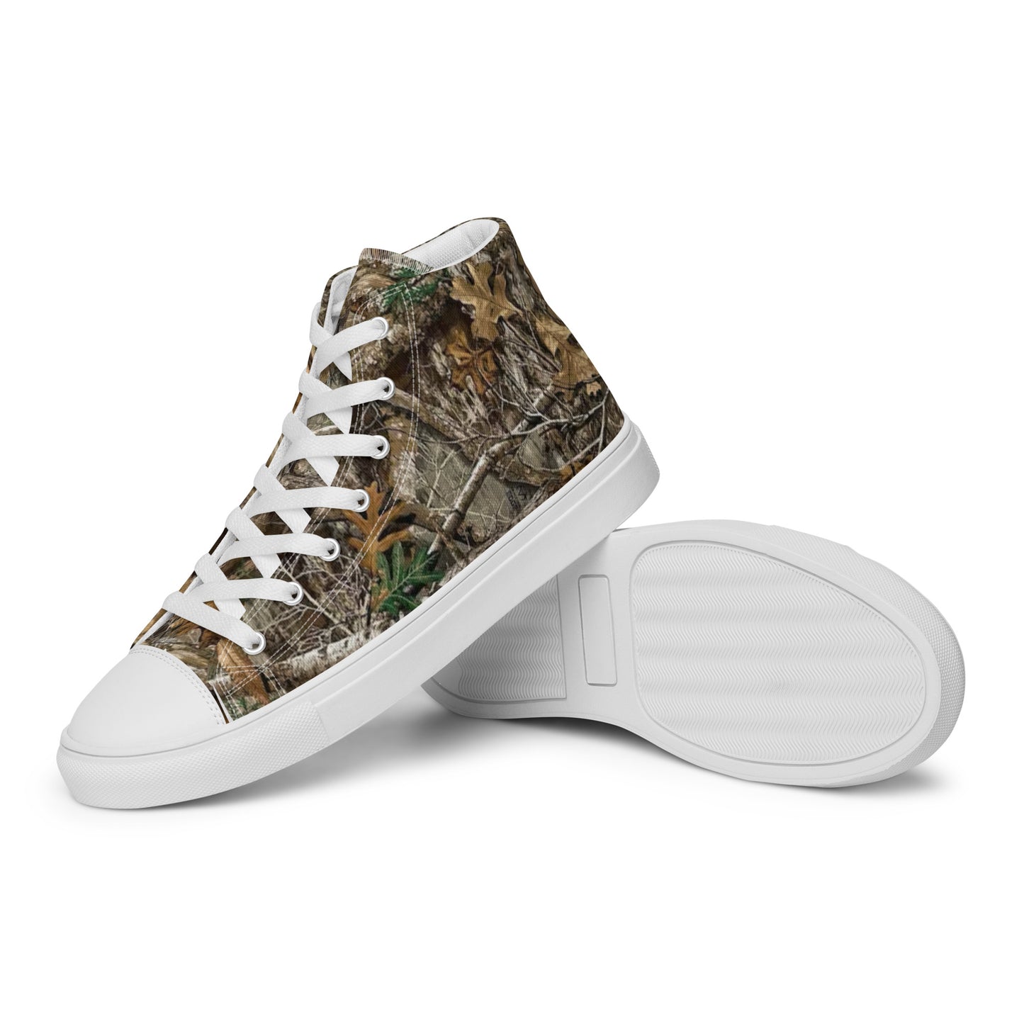 Tree camo Men’s high top canvas shoes