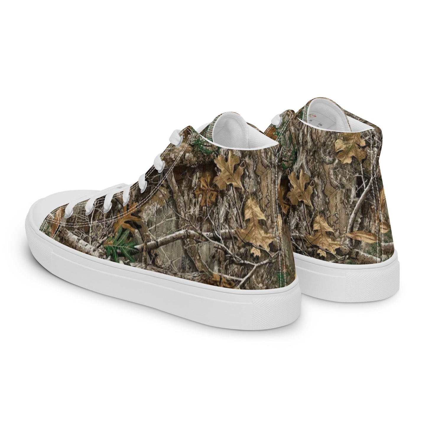 Tree camo Men’s high top canvas shoes