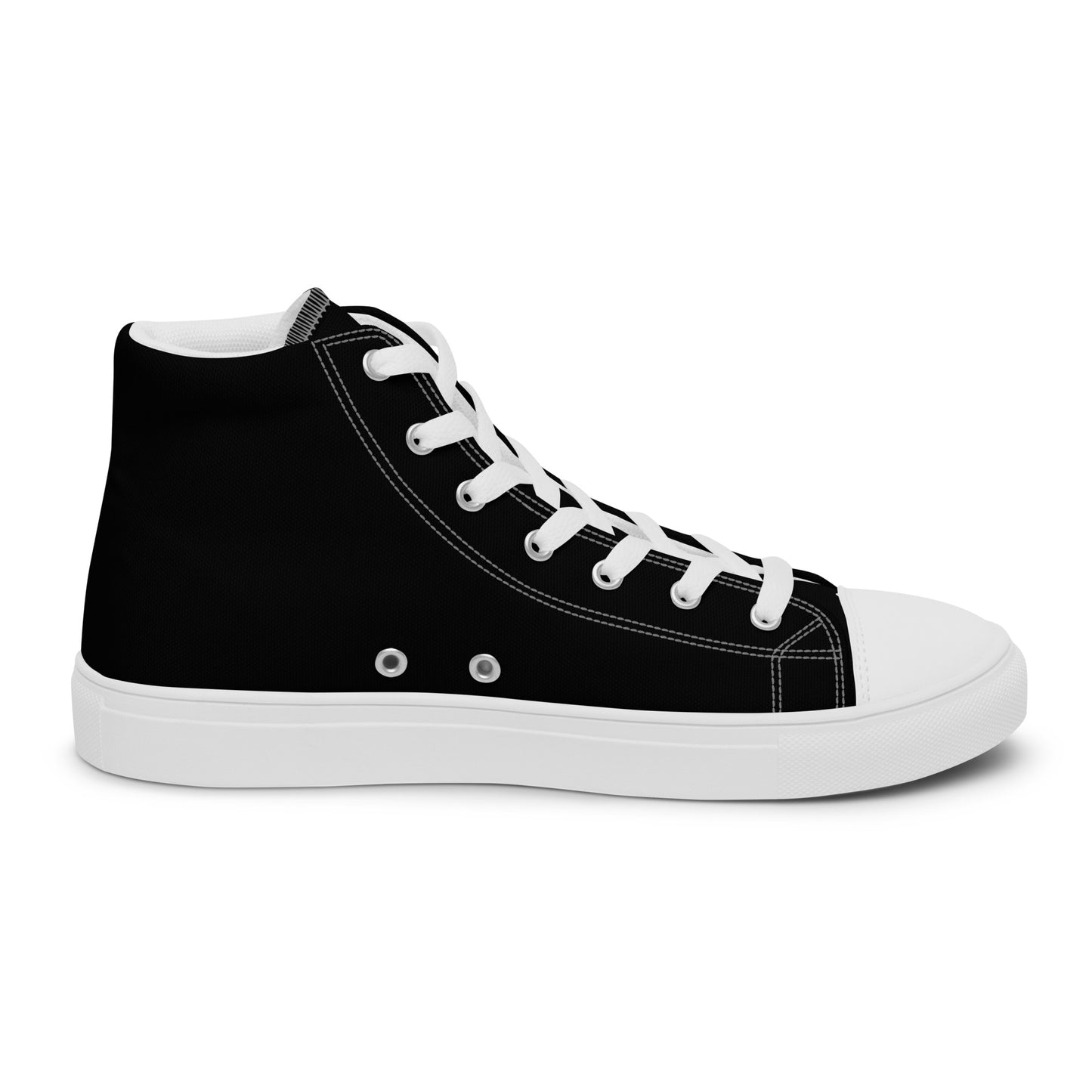 Black on Black IAM Men’s high top canvas shoes