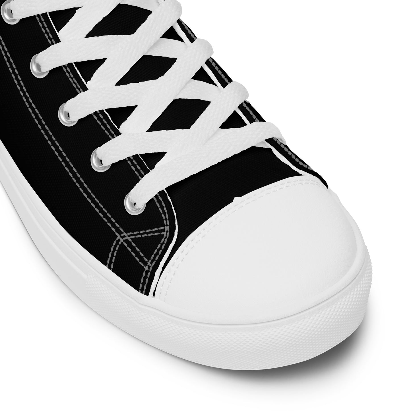 Black on Black IAM Men’s high top canvas shoes