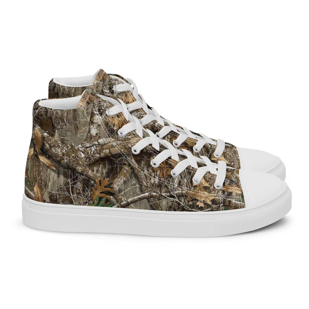 Tree camo Men’s high top canvas shoes