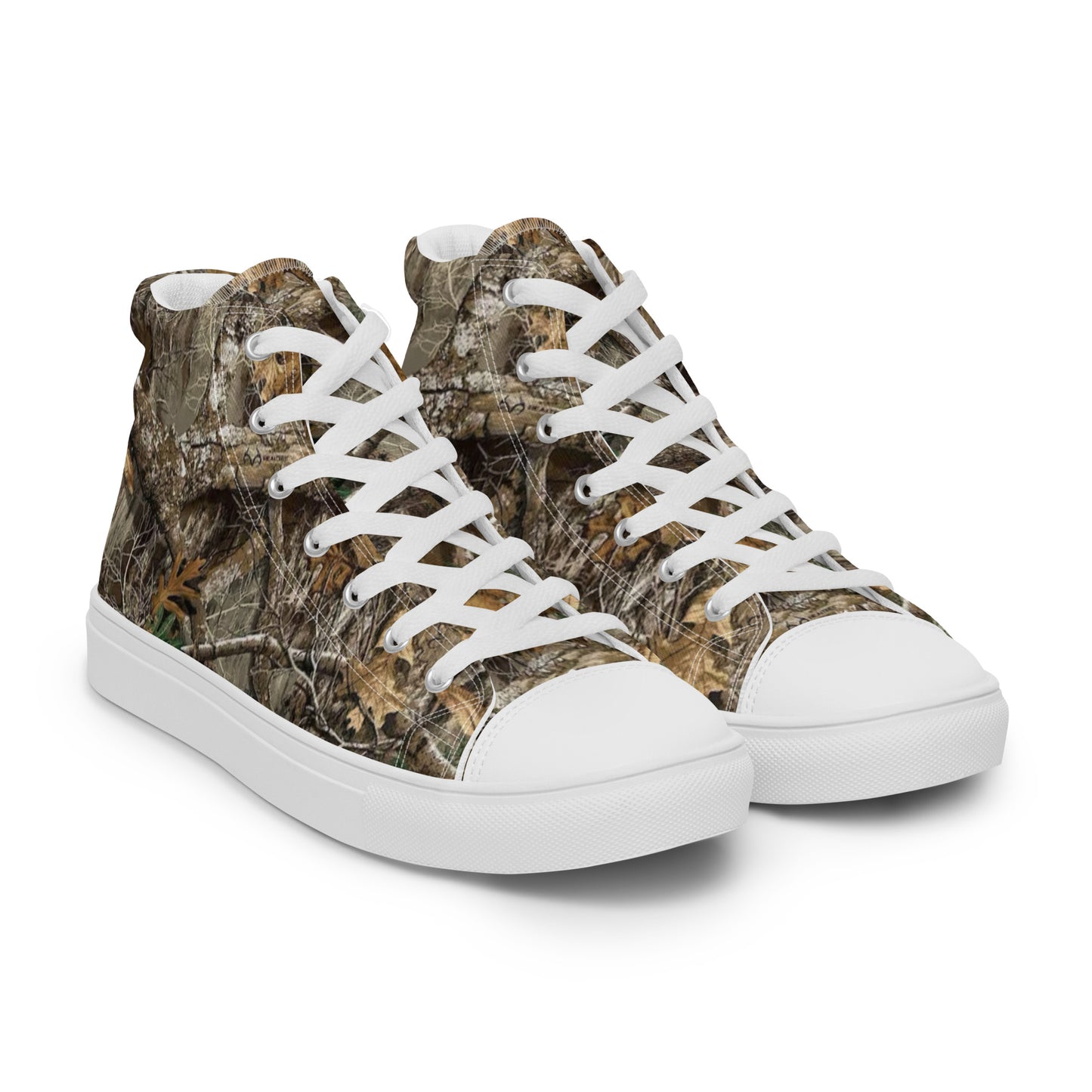 Tree camo Men’s high top canvas shoes
