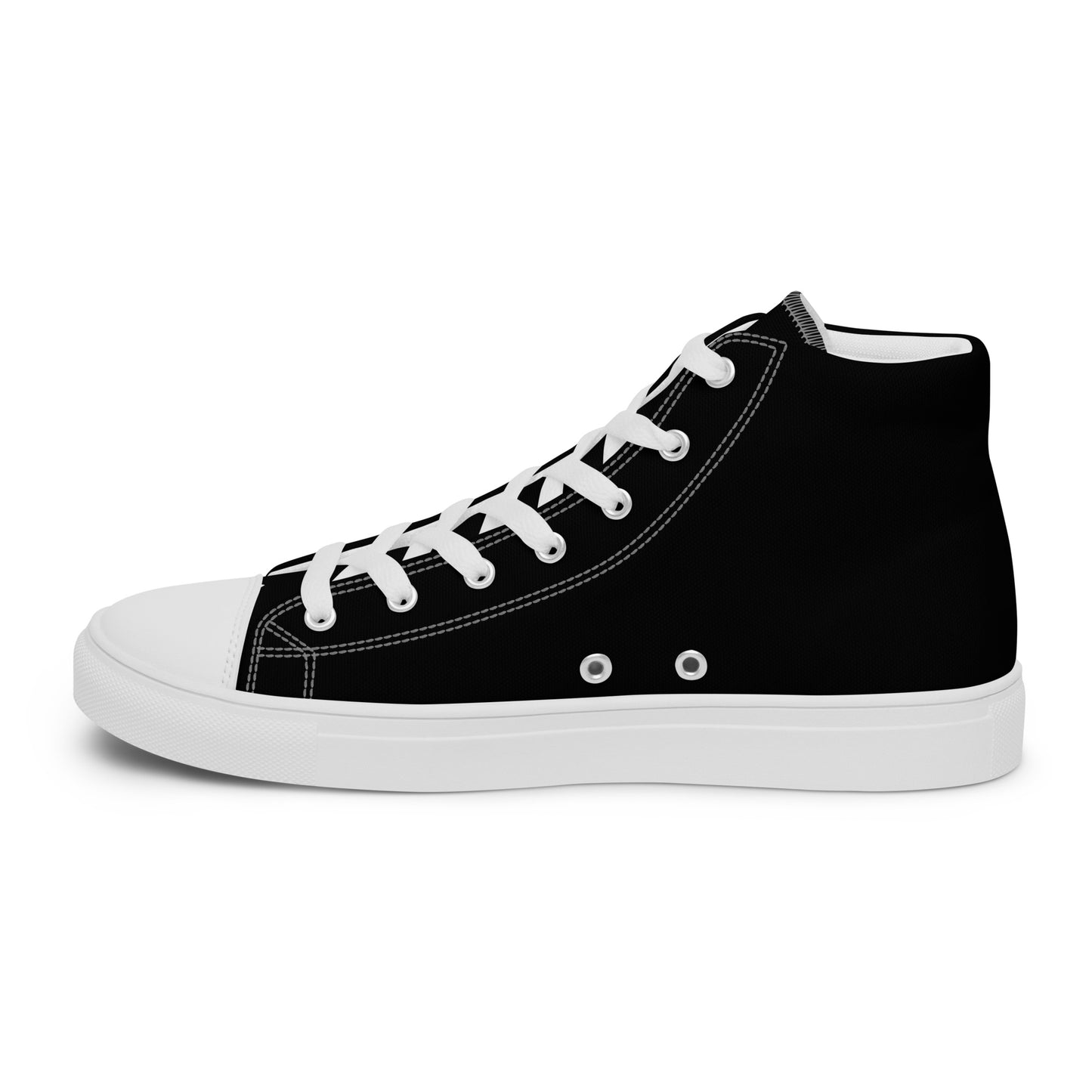 Black on Black IAM Men’s high top canvas shoes