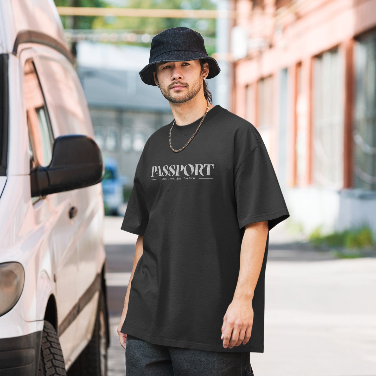 PASSPORT Oversized faded t-shirt
