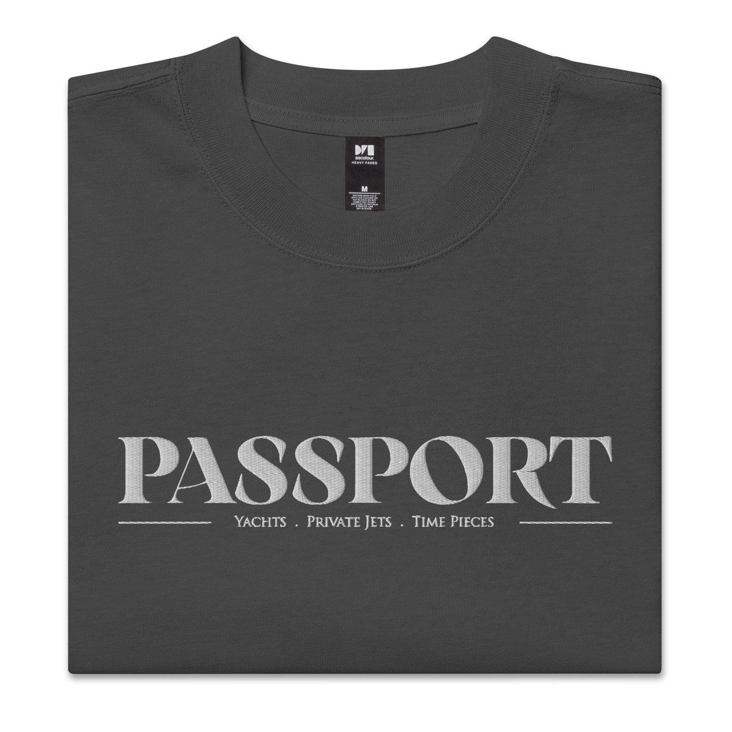 PASSPORT Oversized faded t-shirt