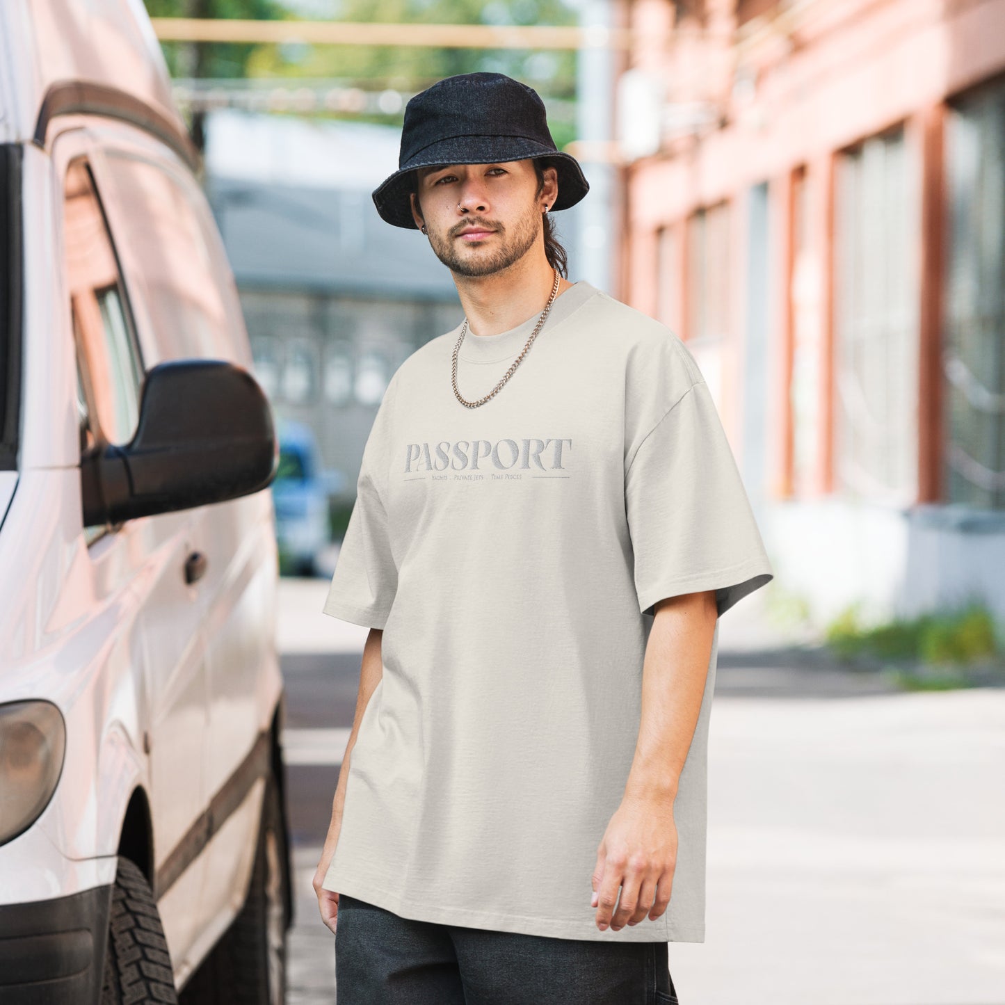 PASSPORT Oversized faded t-shirt
