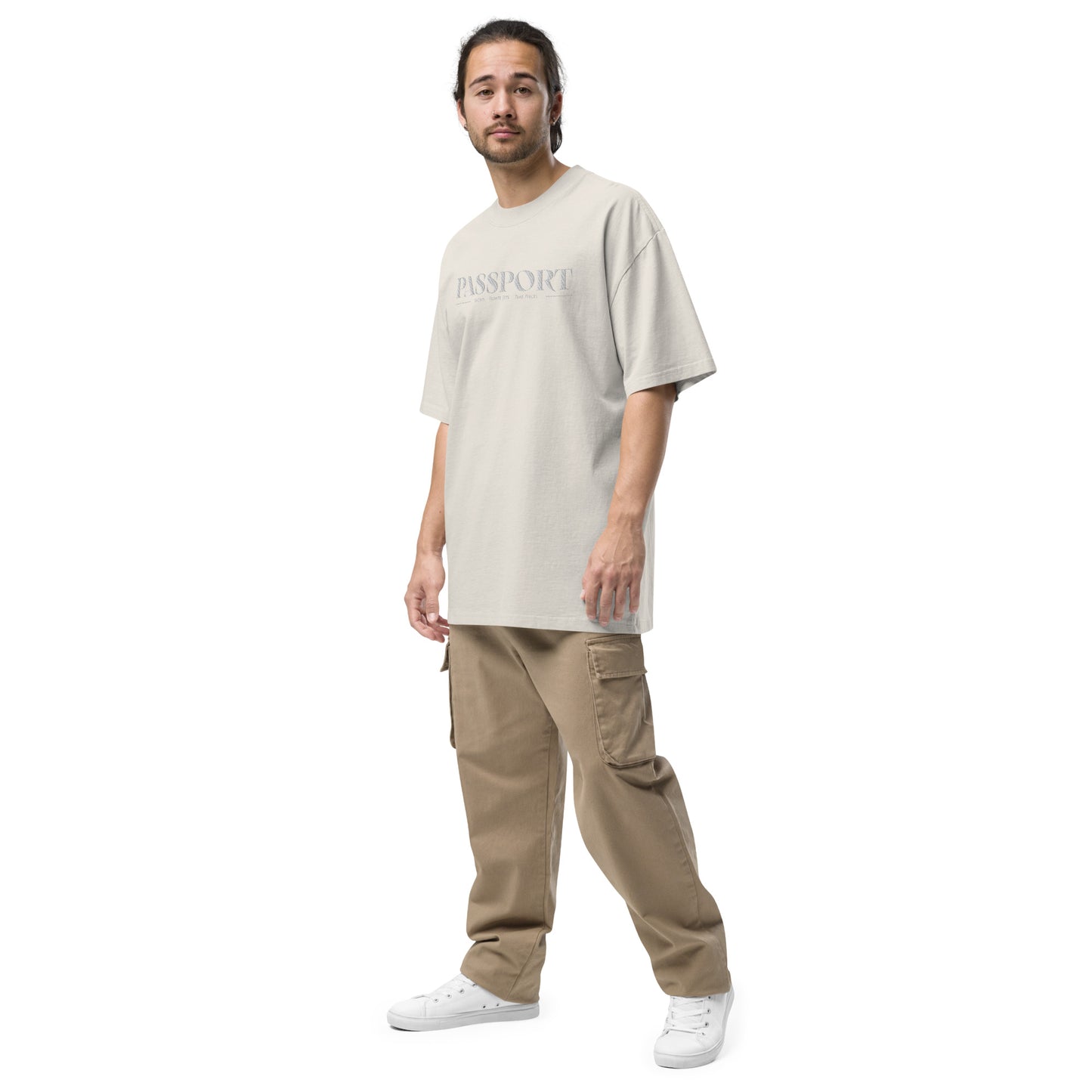 PASSPORT Oversized faded t-shirt