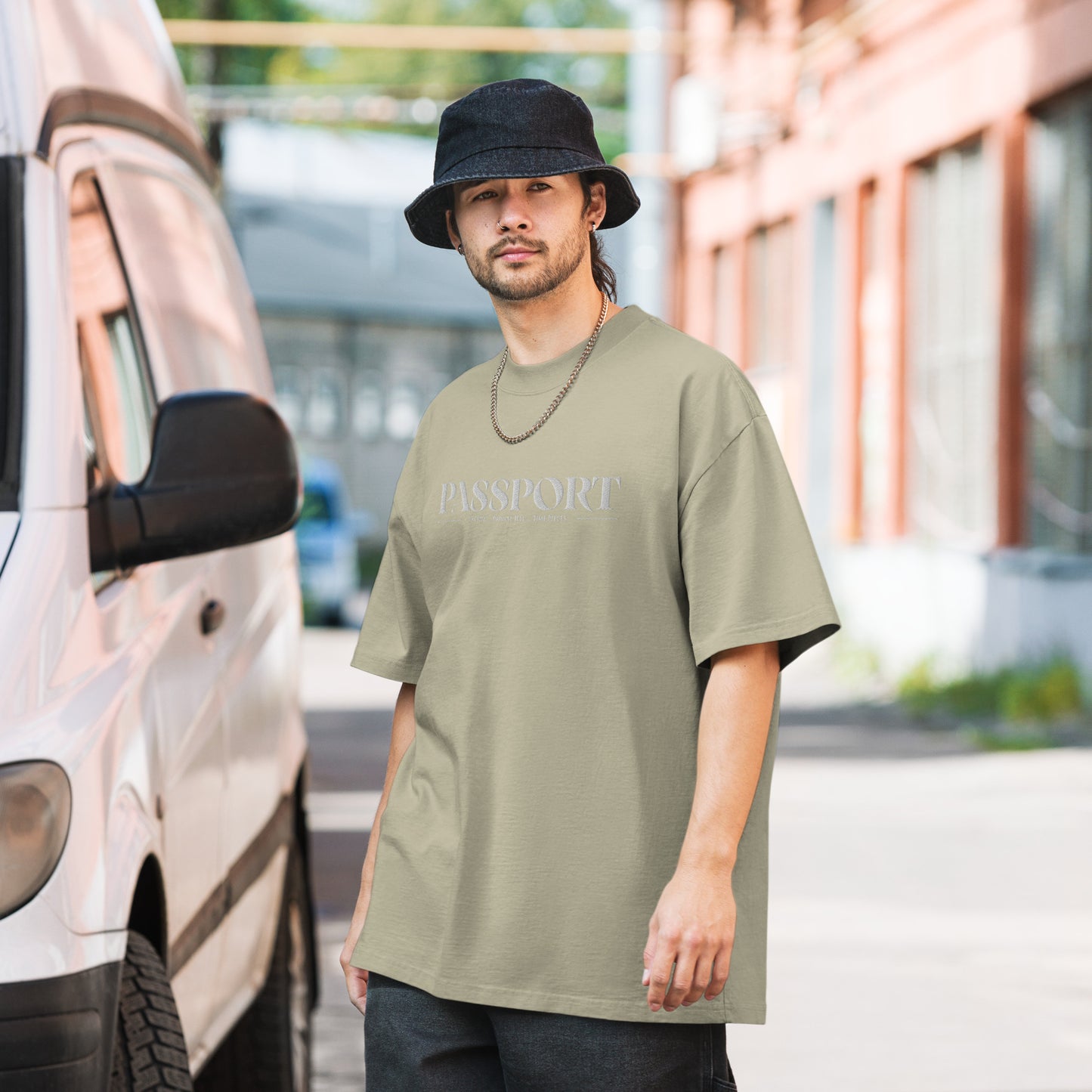 PASSPORT Oversized faded t-shirt
