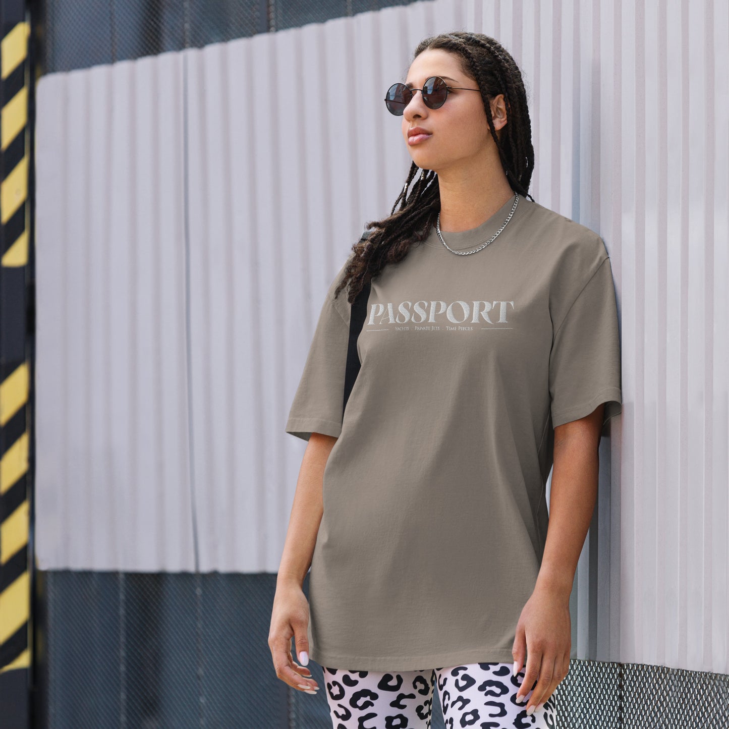 PASSPORT Oversized faded t-shirt