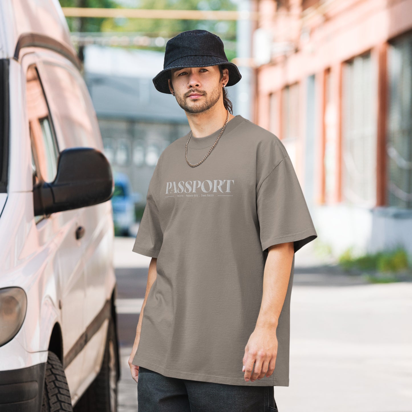PASSPORT Oversized faded t-shirt