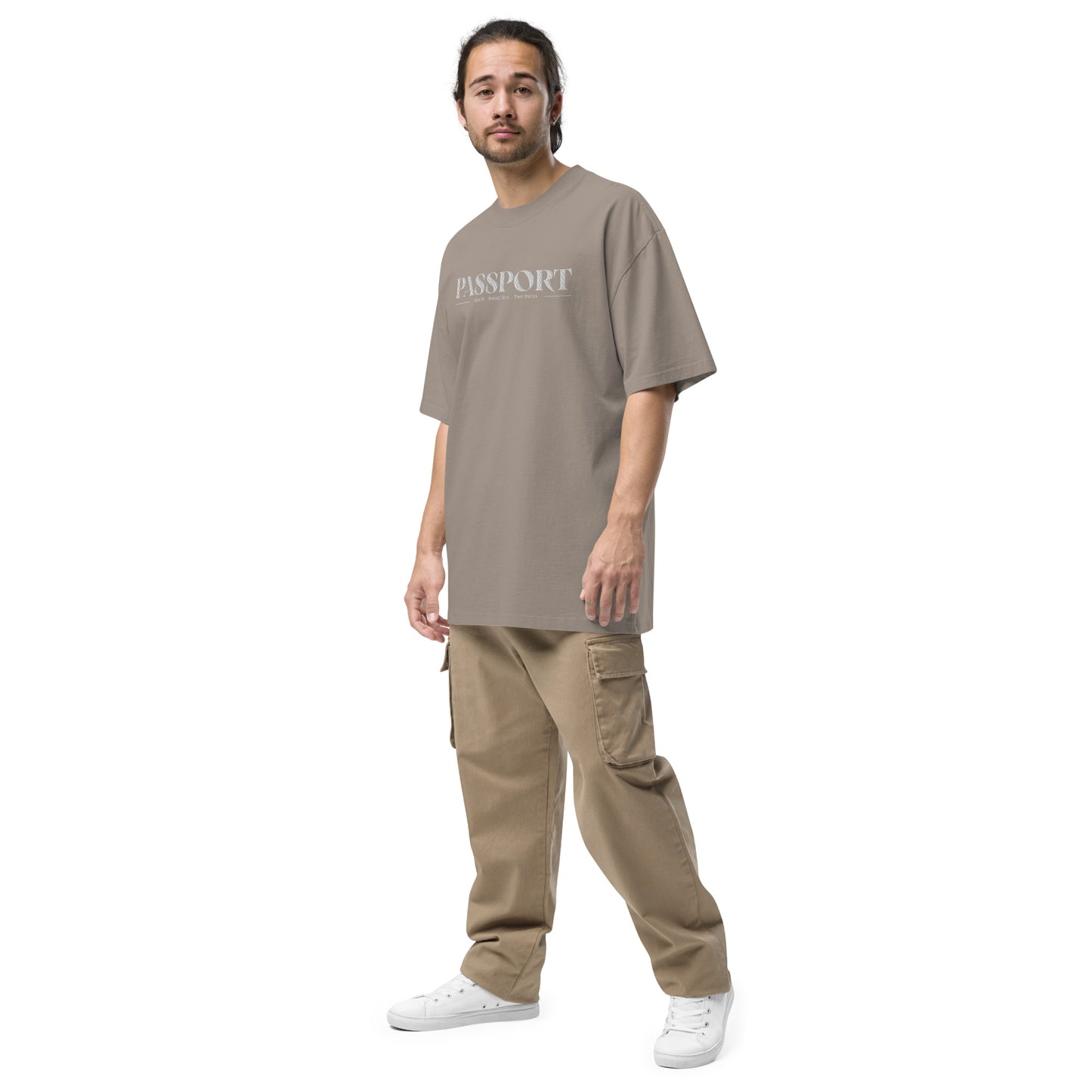 PASSPORT Oversized faded t-shirt