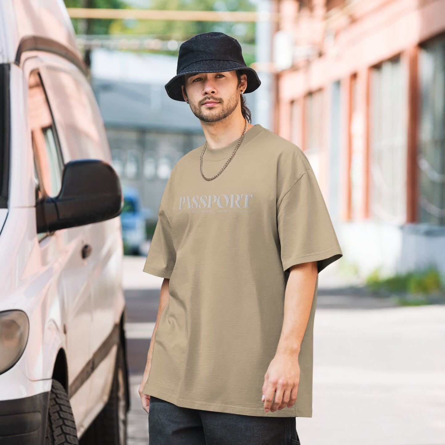 PASSPORT Oversized faded t-shirt