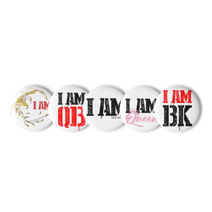 I Am Set of pin buttons