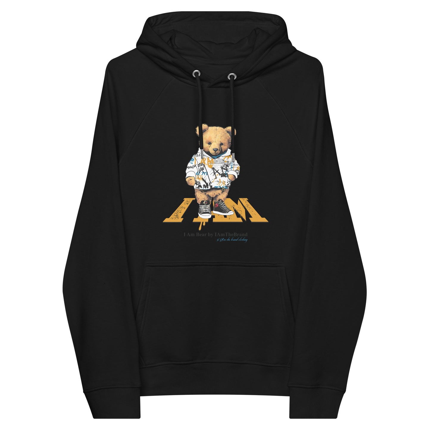 I Am Bear Unisex eco raglan hoodie