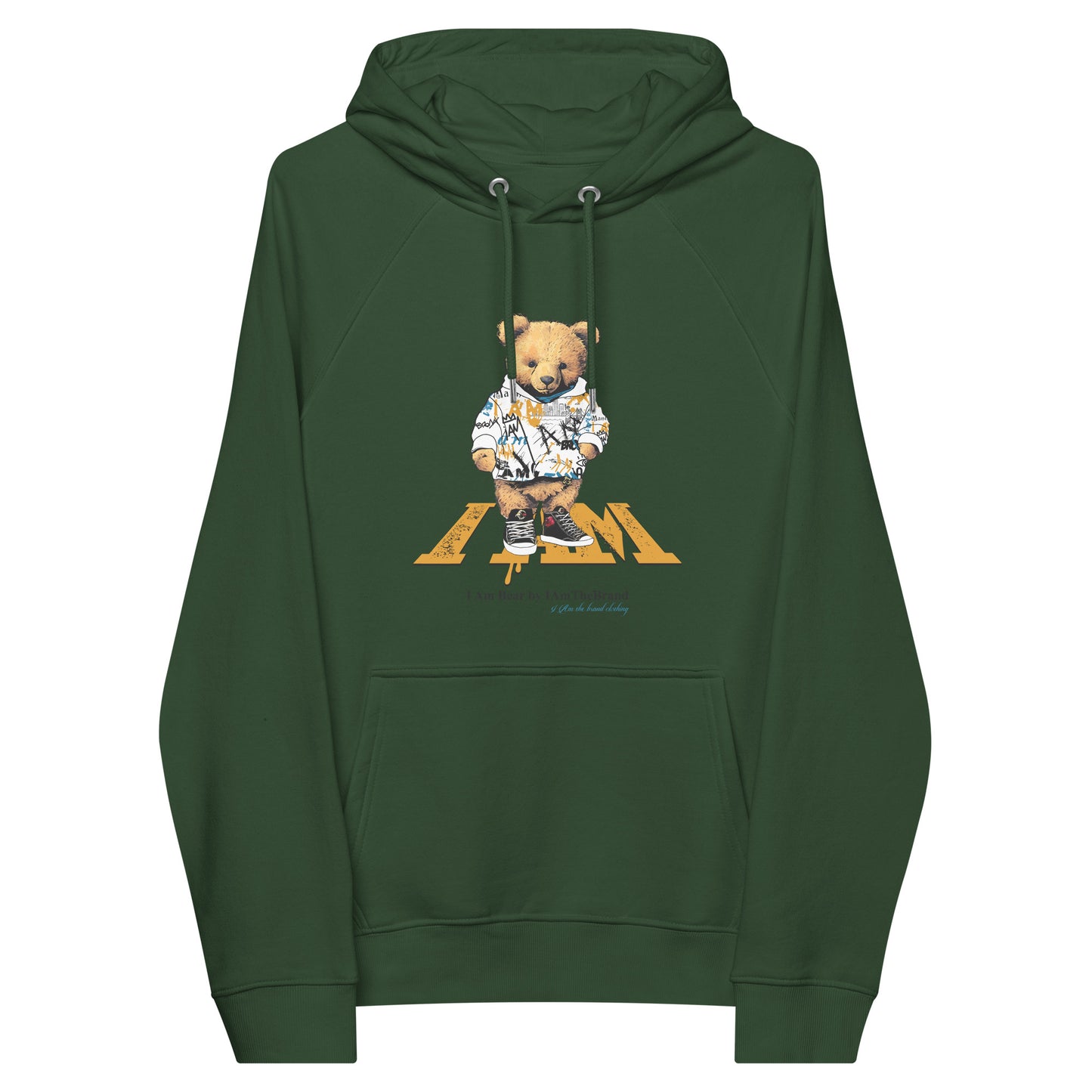 I Am Bear Unisex eco raglan hoodie