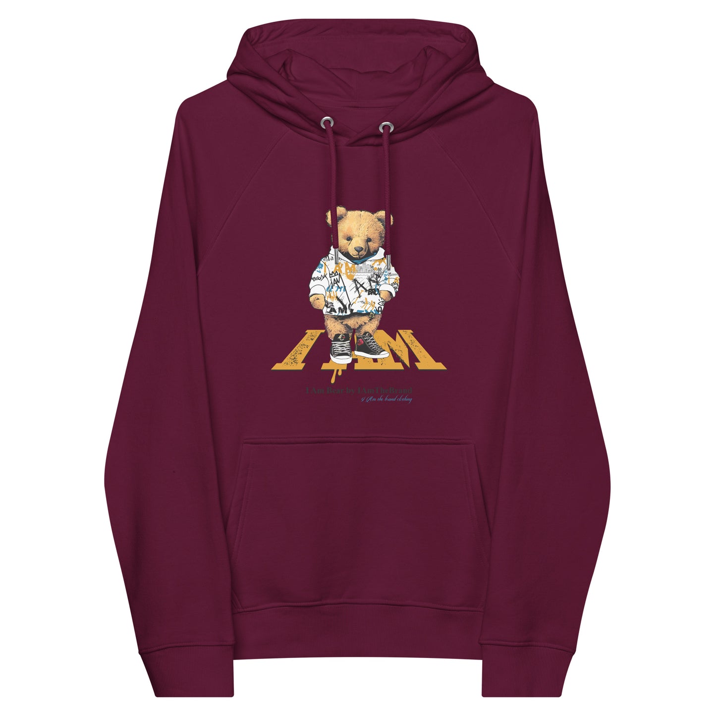 I Am Bear Unisex eco raglan hoodie