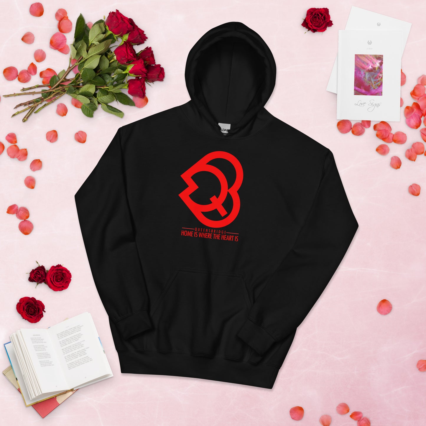 Qb Heart Unisex Hoodie