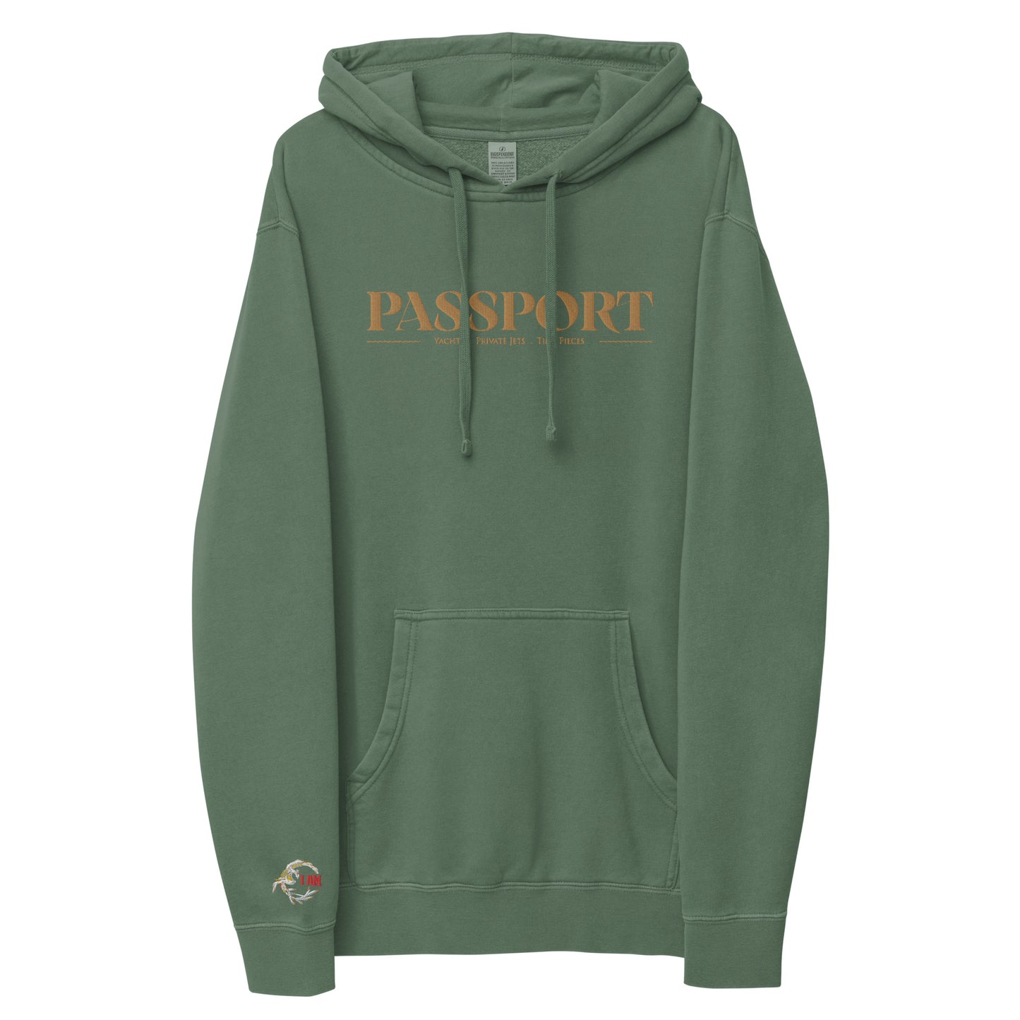 Passport Unisex pigment-dyed hoodie