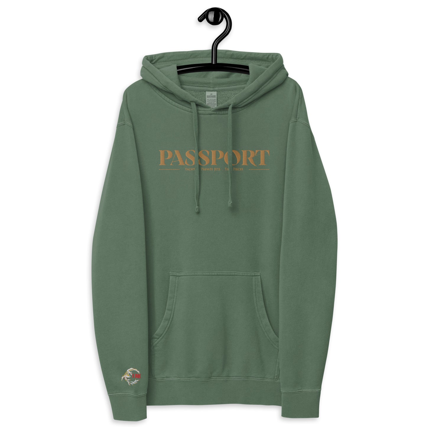 Passport Unisex pigment-dyed hoodie