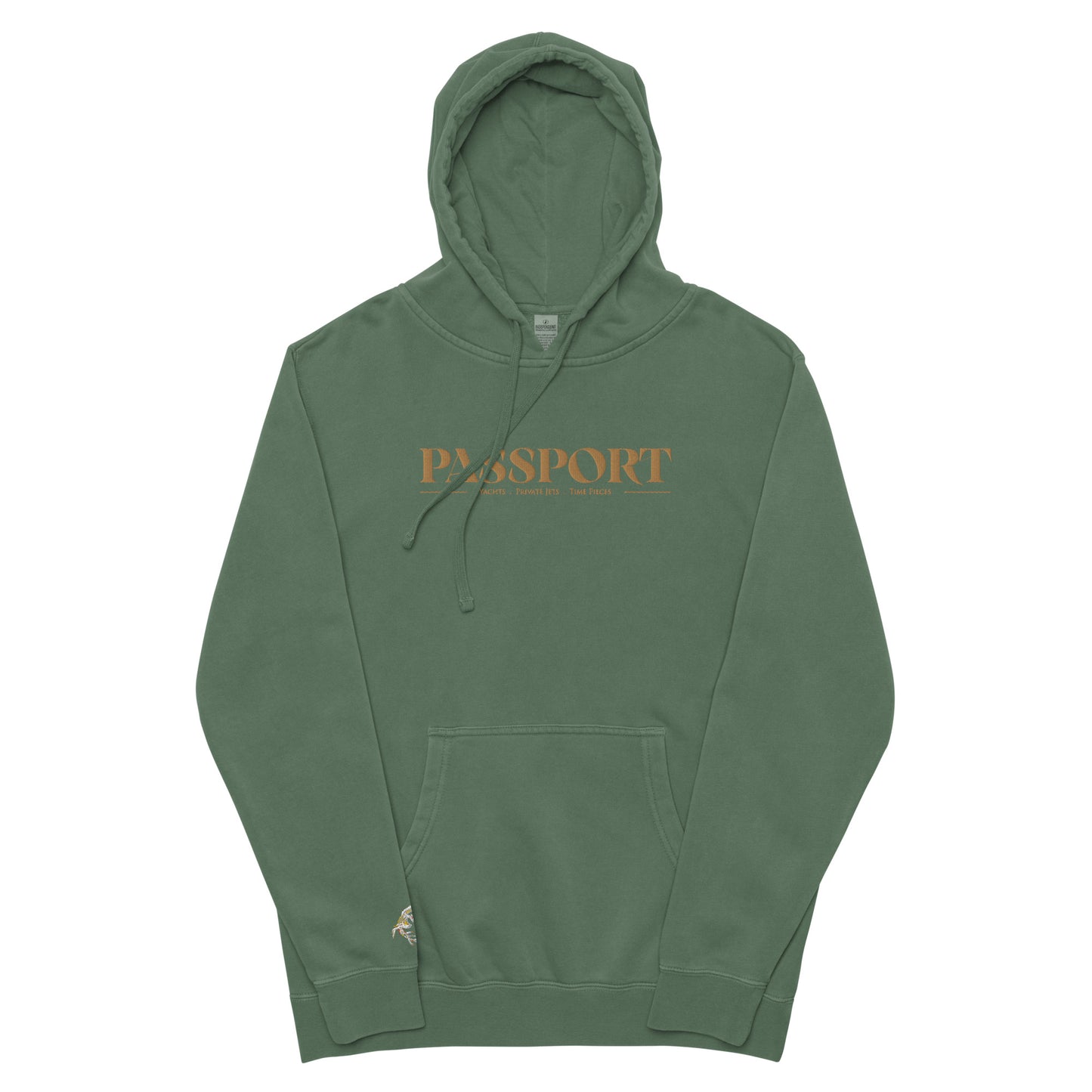 Passport Unisex pigment-dyed hoodie