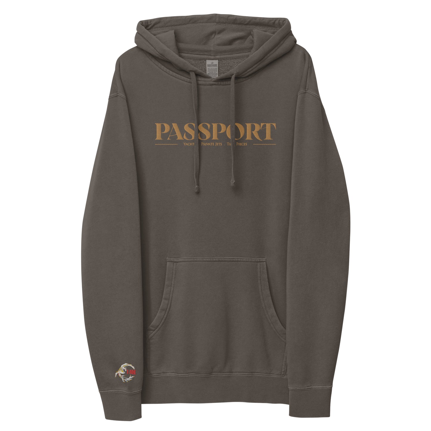 Passport Unisex pigment-dyed hoodie
