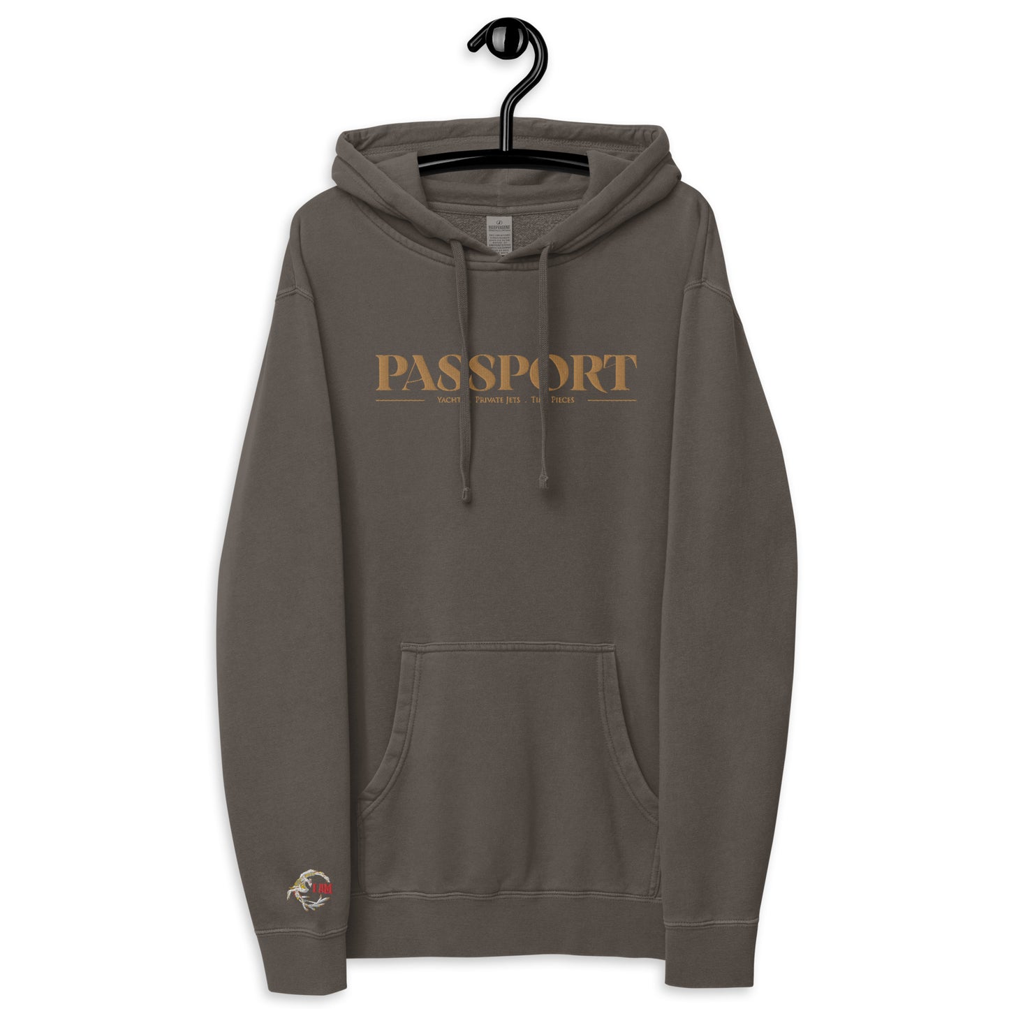 Passport Unisex pigment-dyed hoodie
