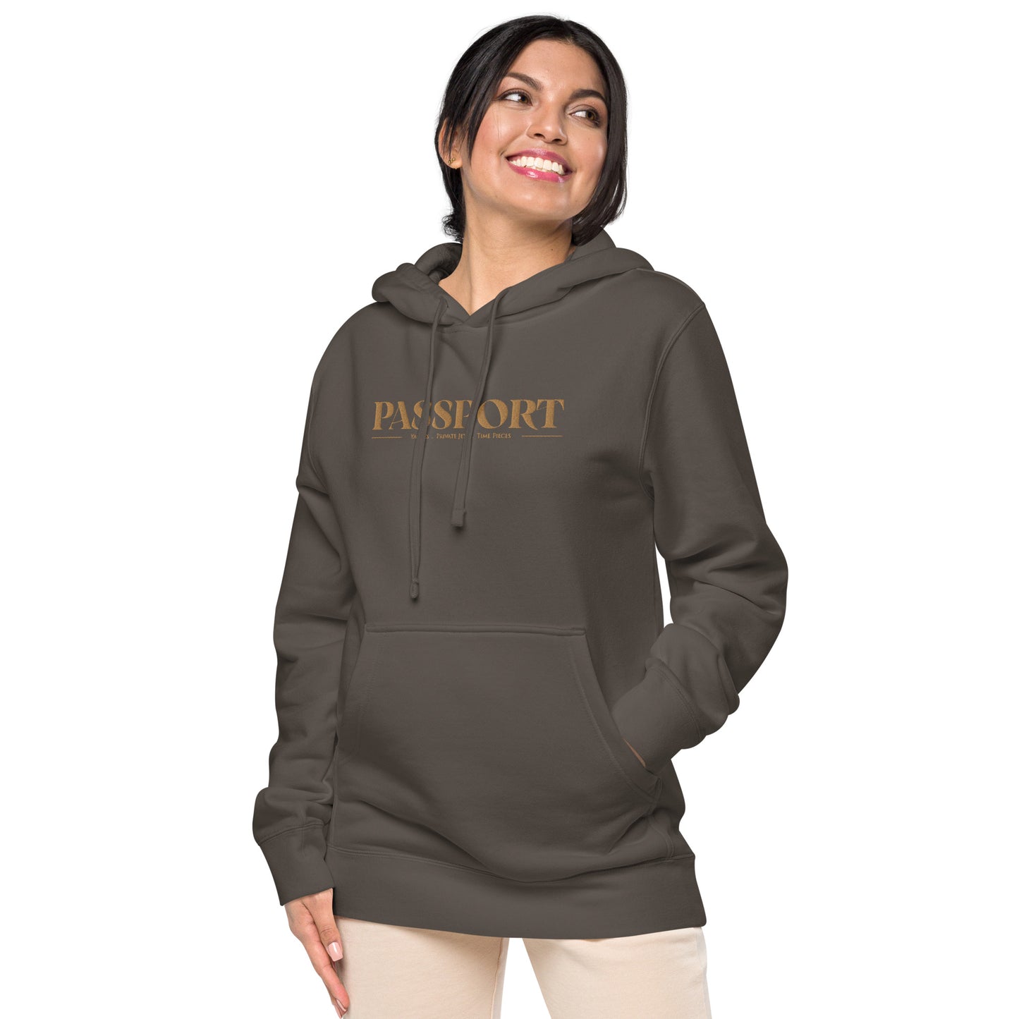 Passport Unisex pigment-dyed hoodie