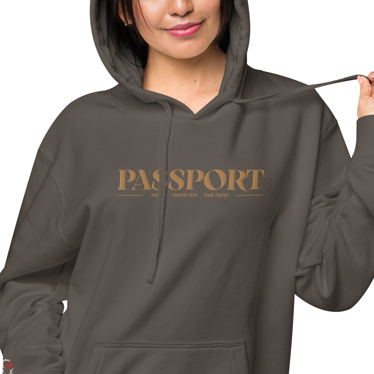 Passport Unisex pigment-dyed hoodie