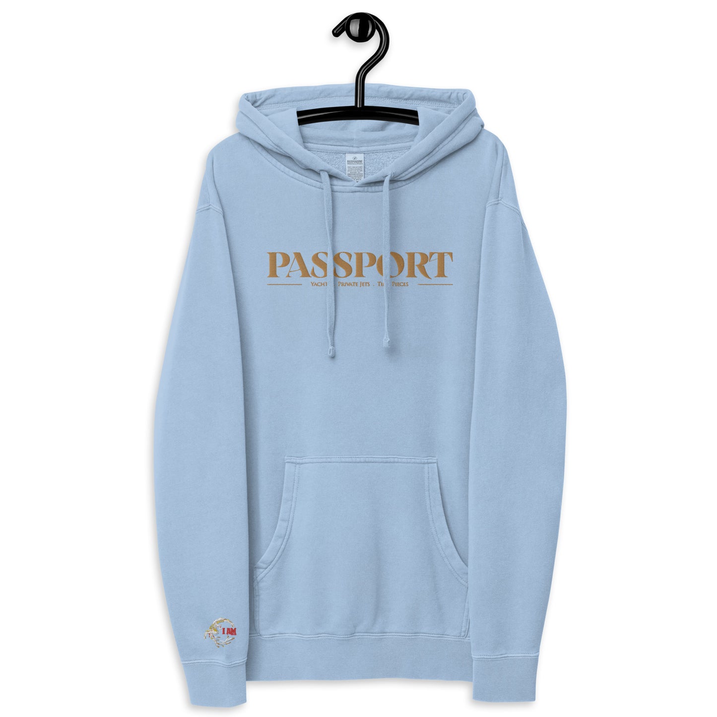 Passport Unisex pigment-dyed hoodie