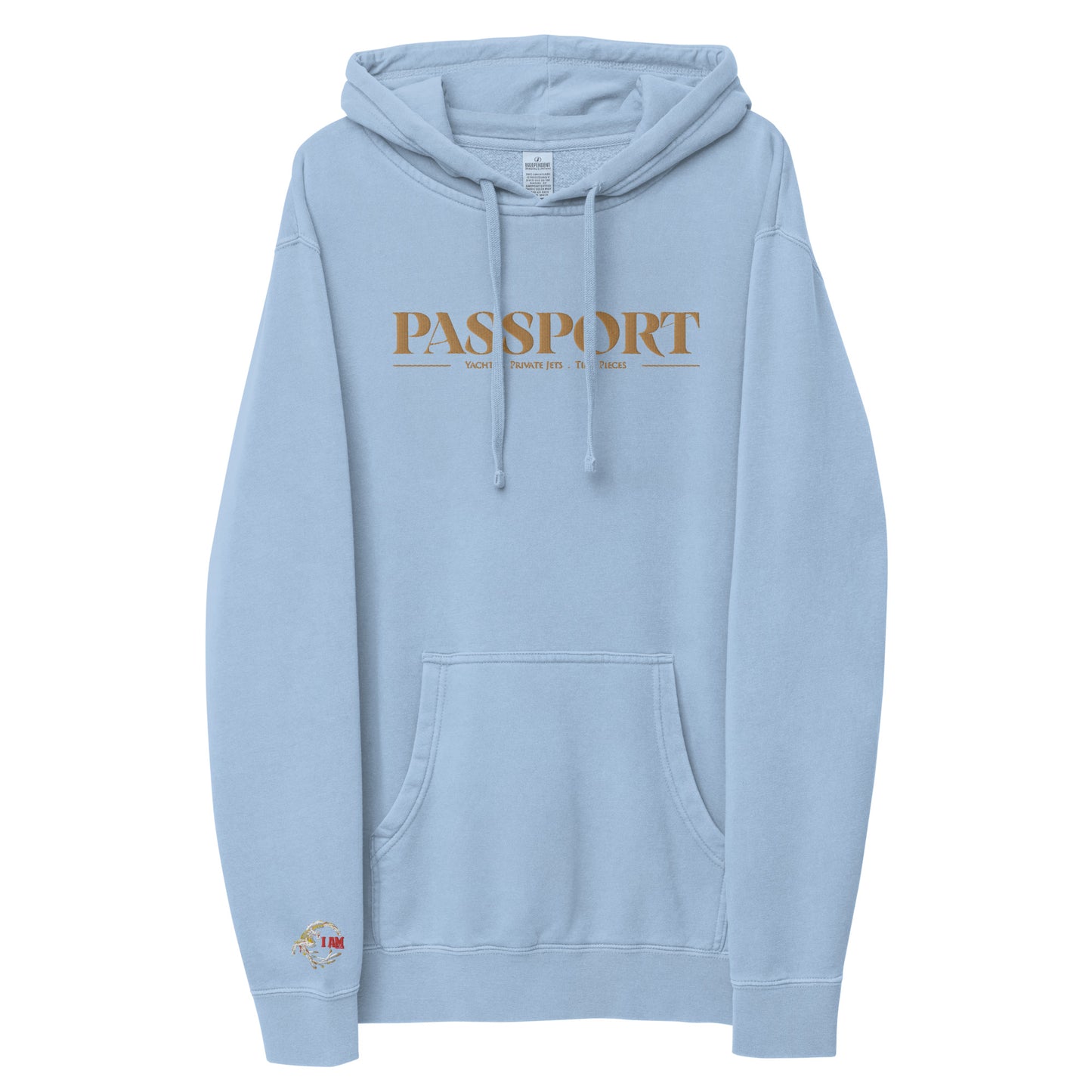 Passport Unisex pigment-dyed hoodie